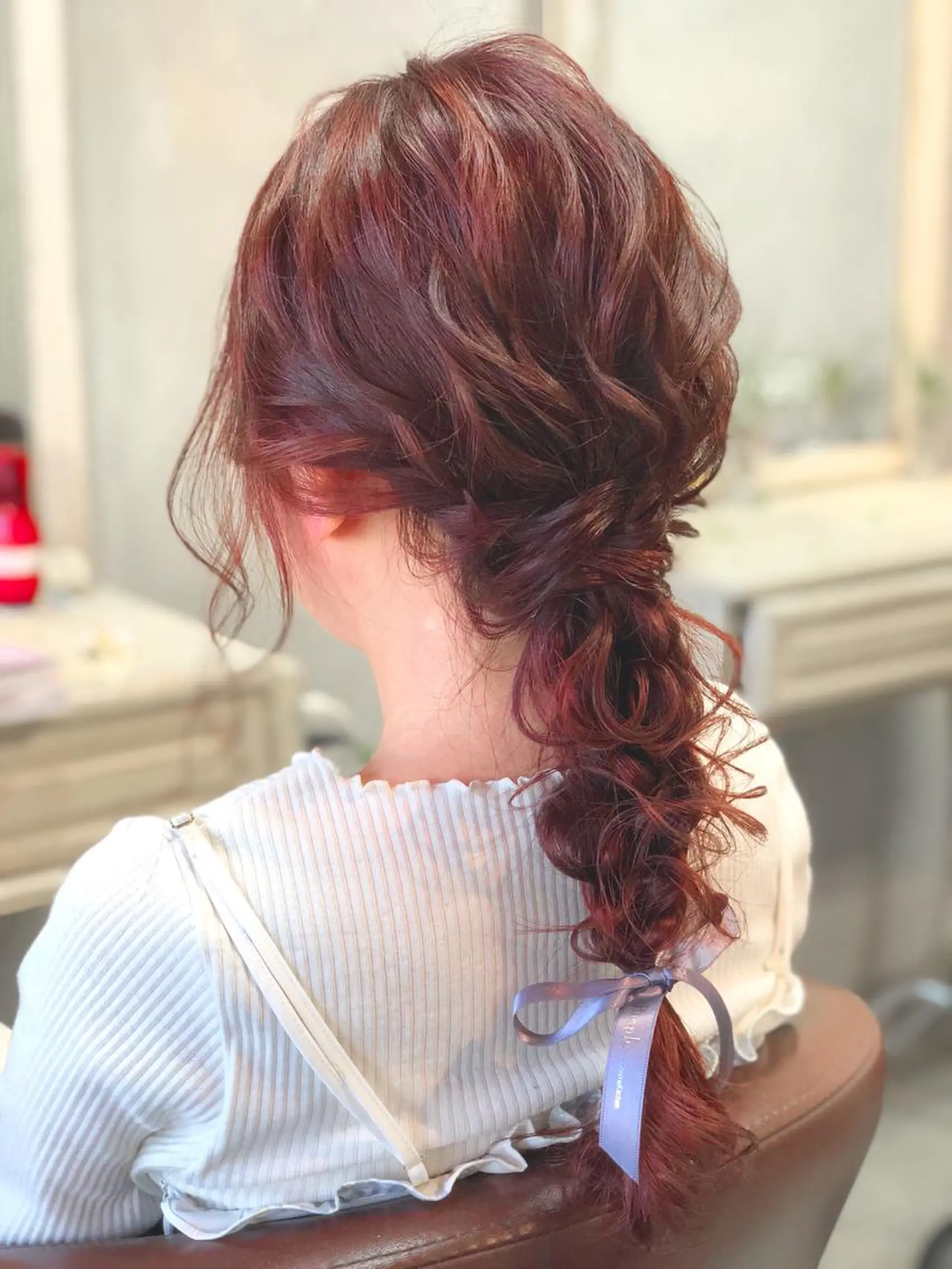 セミロング カラー ヘアアレンジ ピンクカラー autre所属・大久保 ひでなりのヘアスタイル