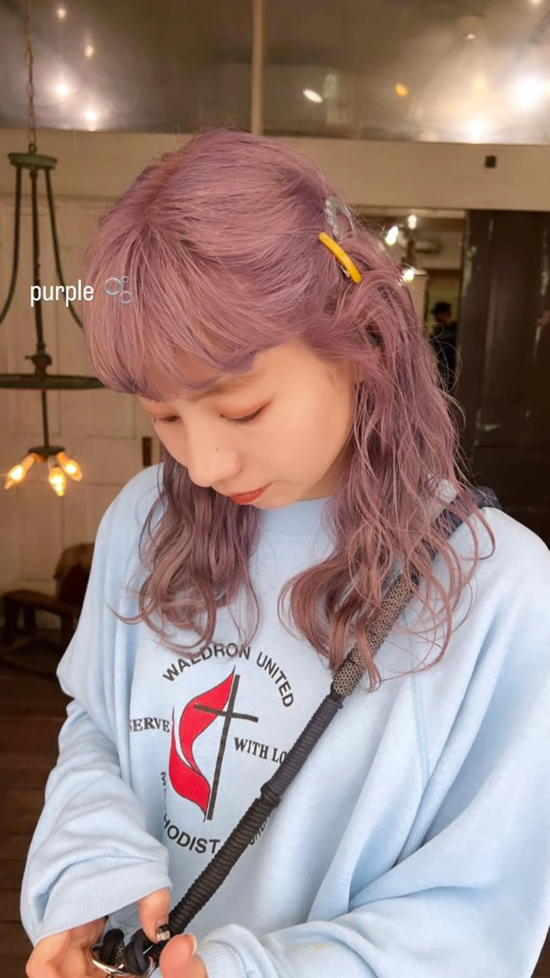 セミロング カラー ヘアアレンジ 心斎橋美容室 Junのヘアスタイル