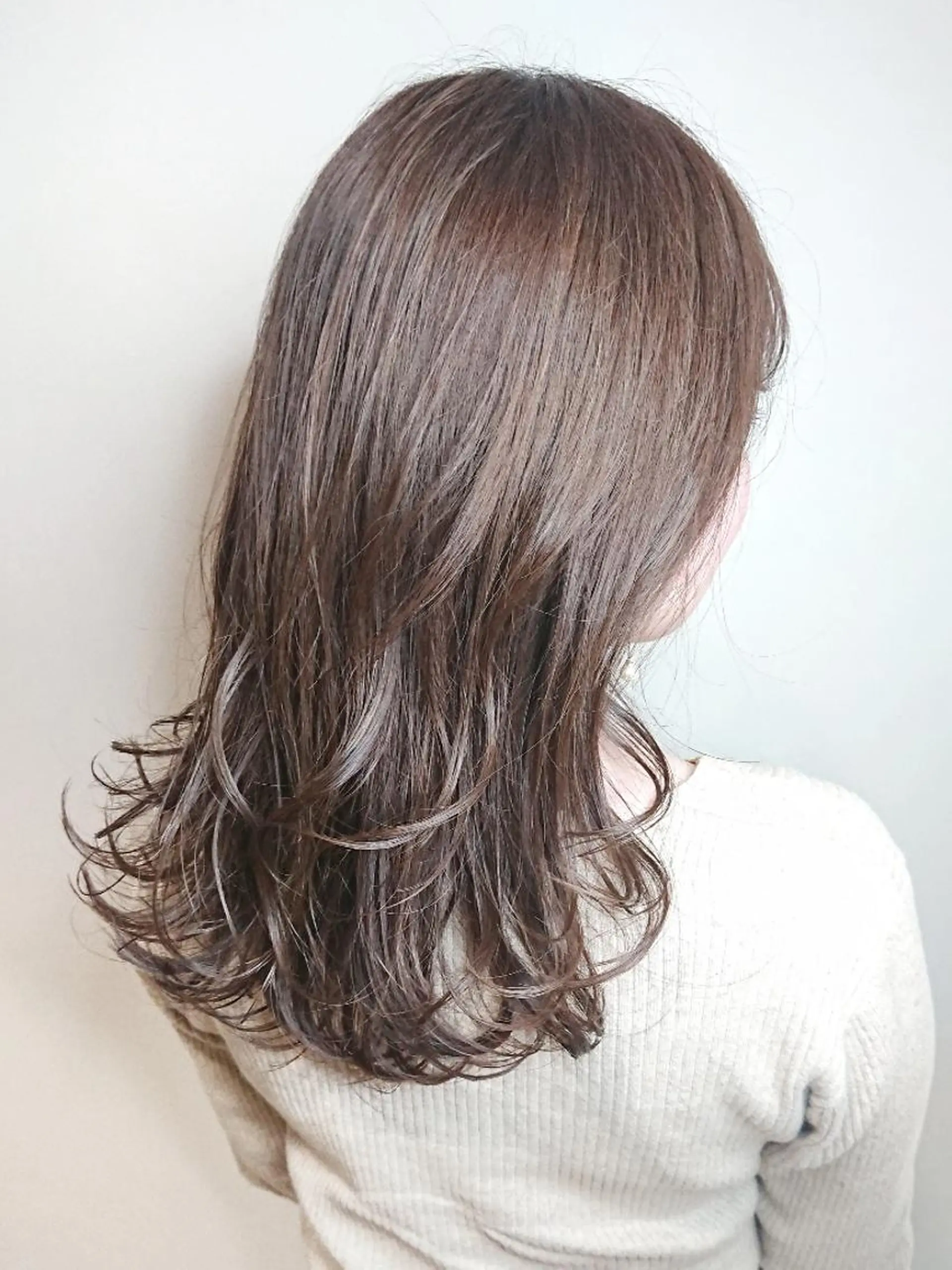 ミディアム ヘアカラー ✨ブリーチなし透明感 カラー✨ゆりかのヘアスタイル