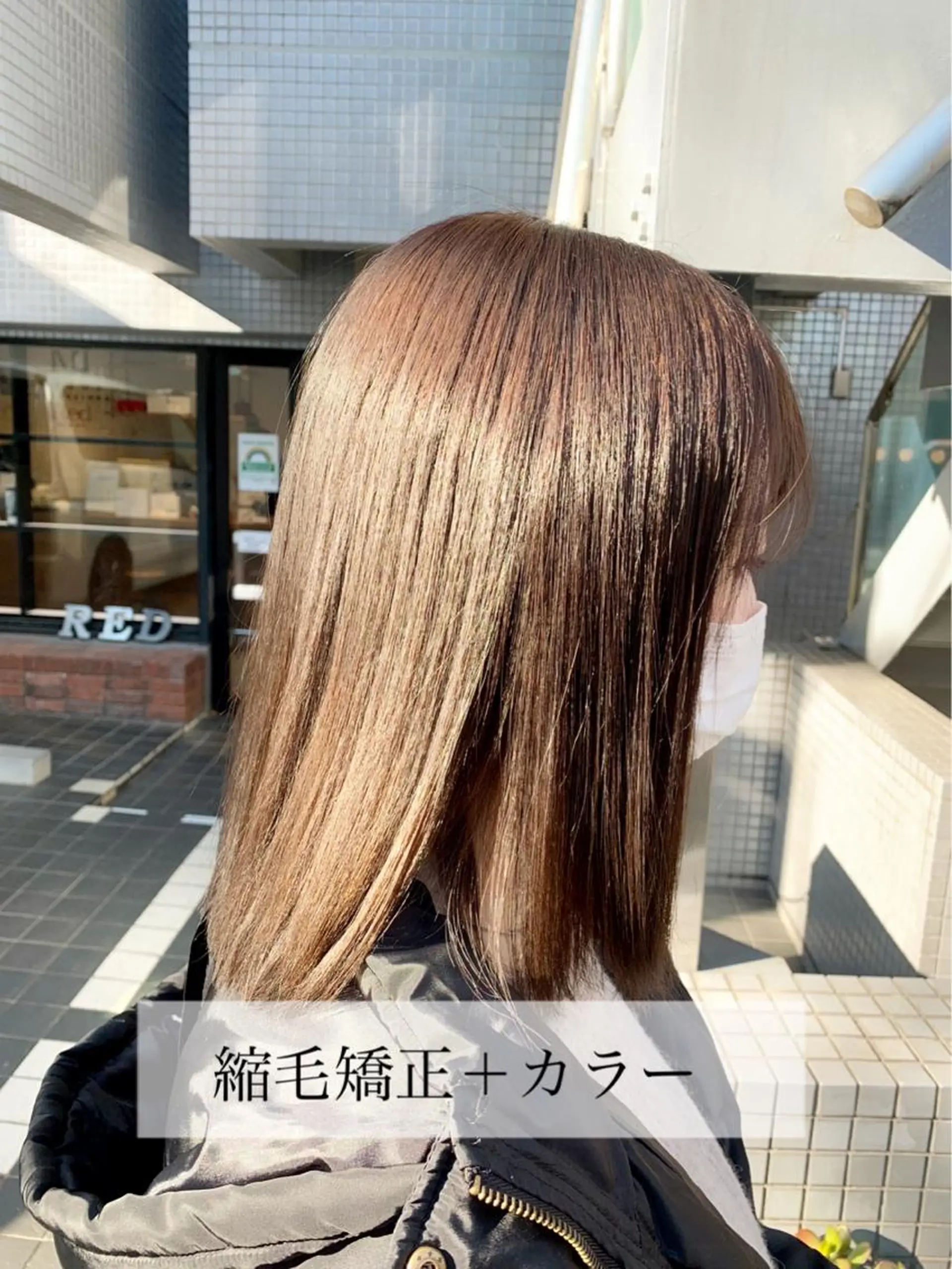 ミディアム カラー パーマ 髪質改善/縮毛矯正 艶カラー/珠聡のヘアスタイル