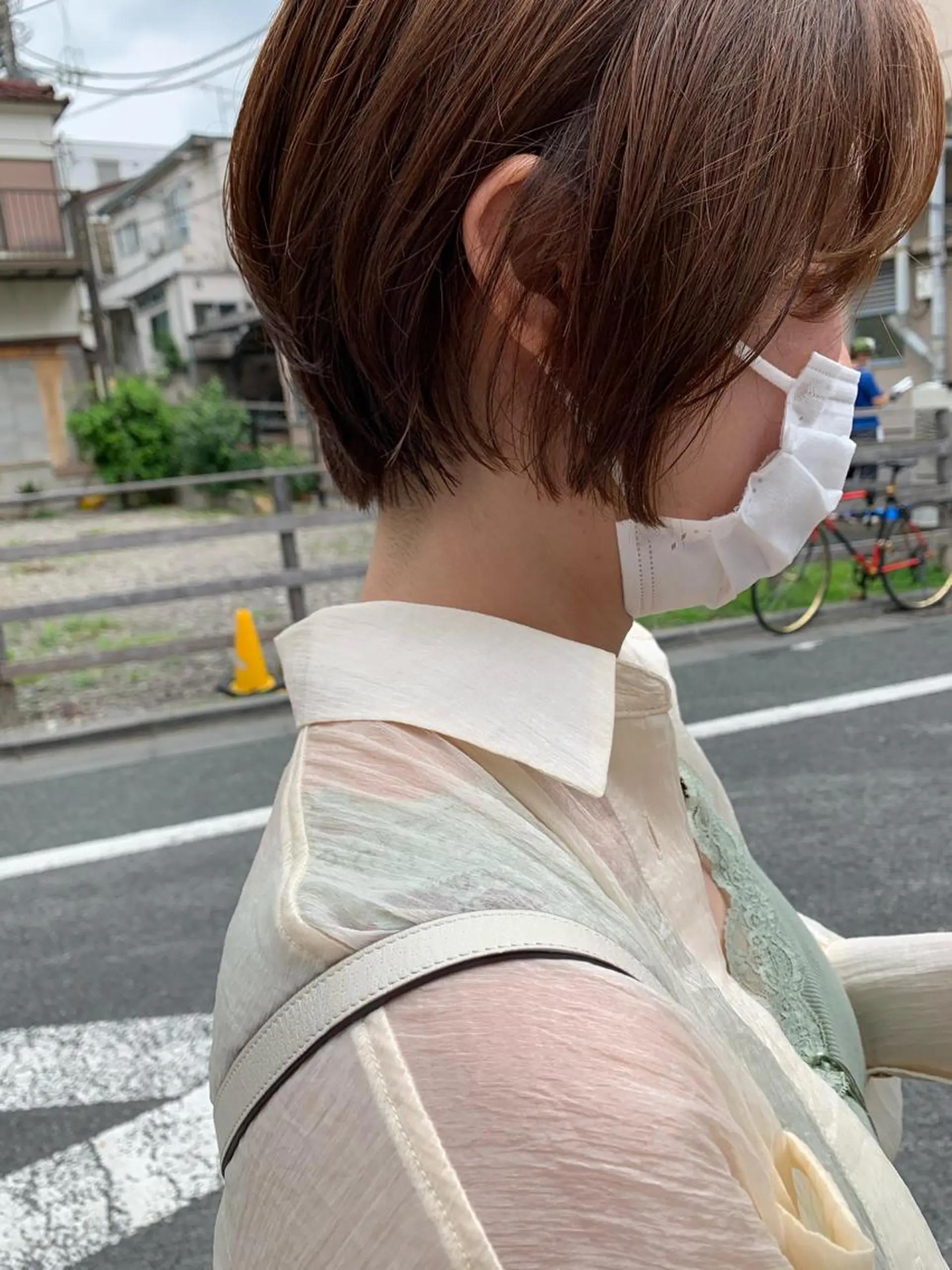 ショート カラー パーマ ヘアアレンジ 丸みショート ショートヘア カット トリートメント パーマ/透明感カラー /ボブ/吉田一生のヘアスタイル