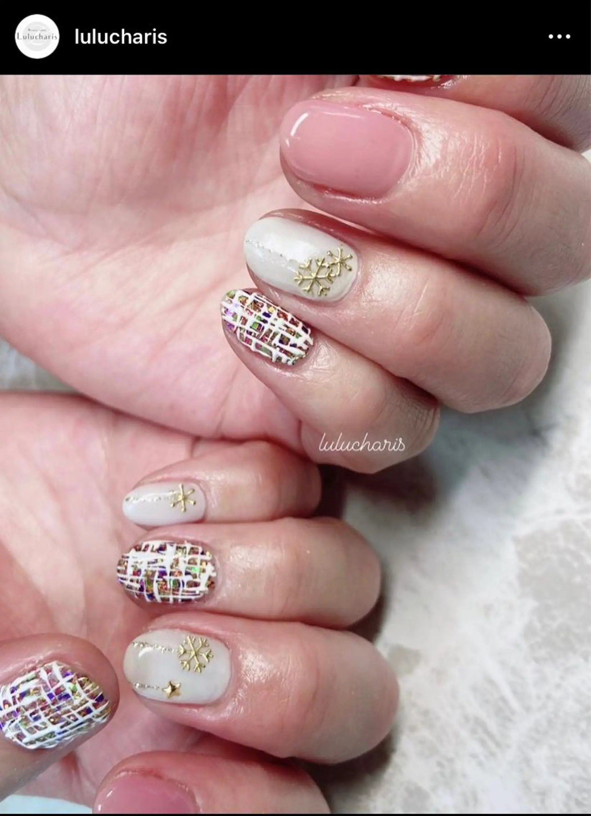 ネイル 冬ネイル クリスマス Lulu charisu所属・lulucharis nailのネイルデザイン