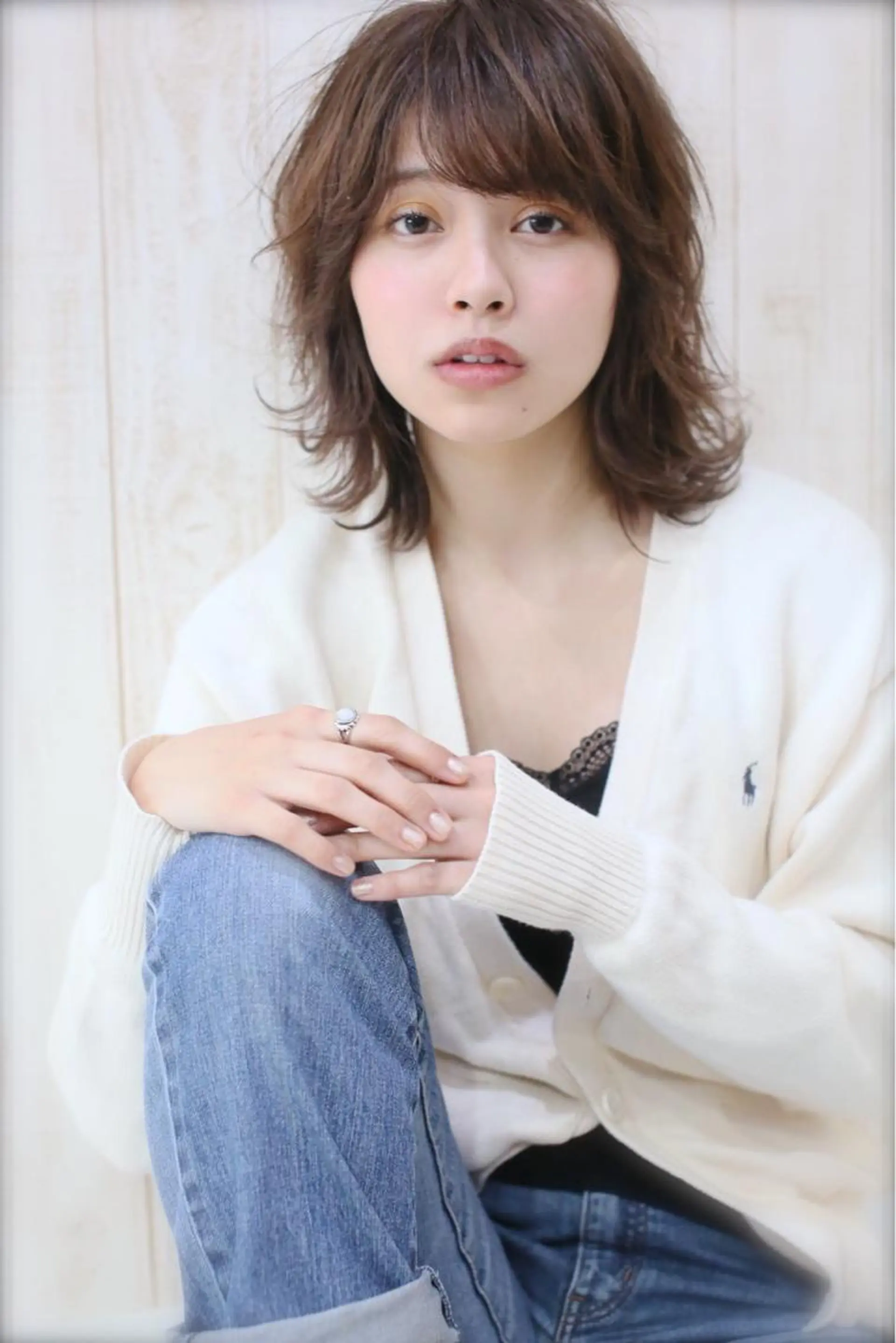 ミディアム カラー パーマ 髪質改善/縮毛矯正/ ボブ/店長/槌矢圭悟のヘアスタイル