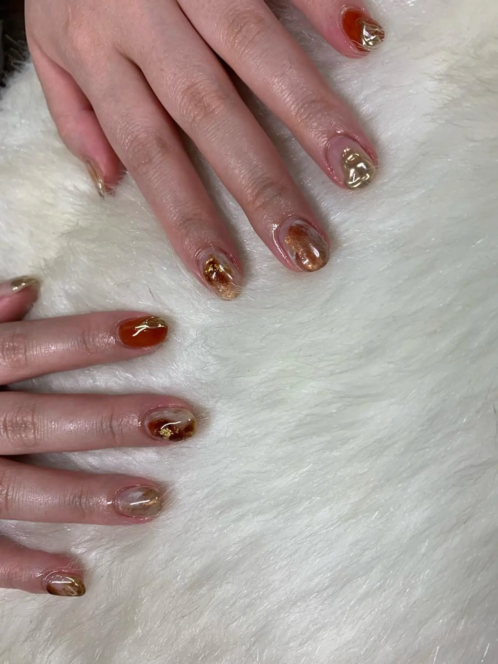 ミディアム ハンドネイル ハンドケア Kono Nanamiのネイルデザイン