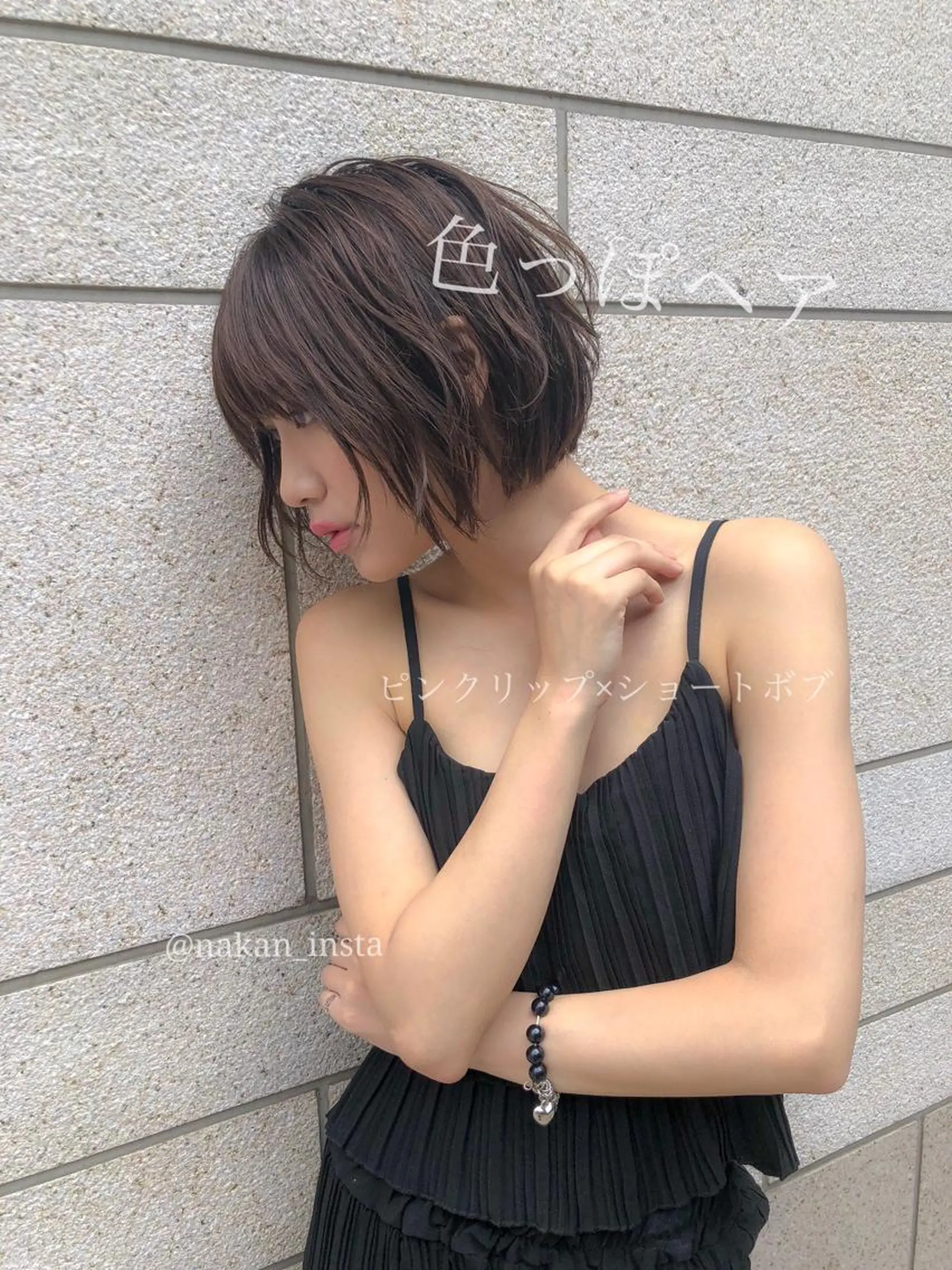 ショート カラー 顔周りレイヤー/ボブ 銀座✨中野まさひろのヘアスタイル