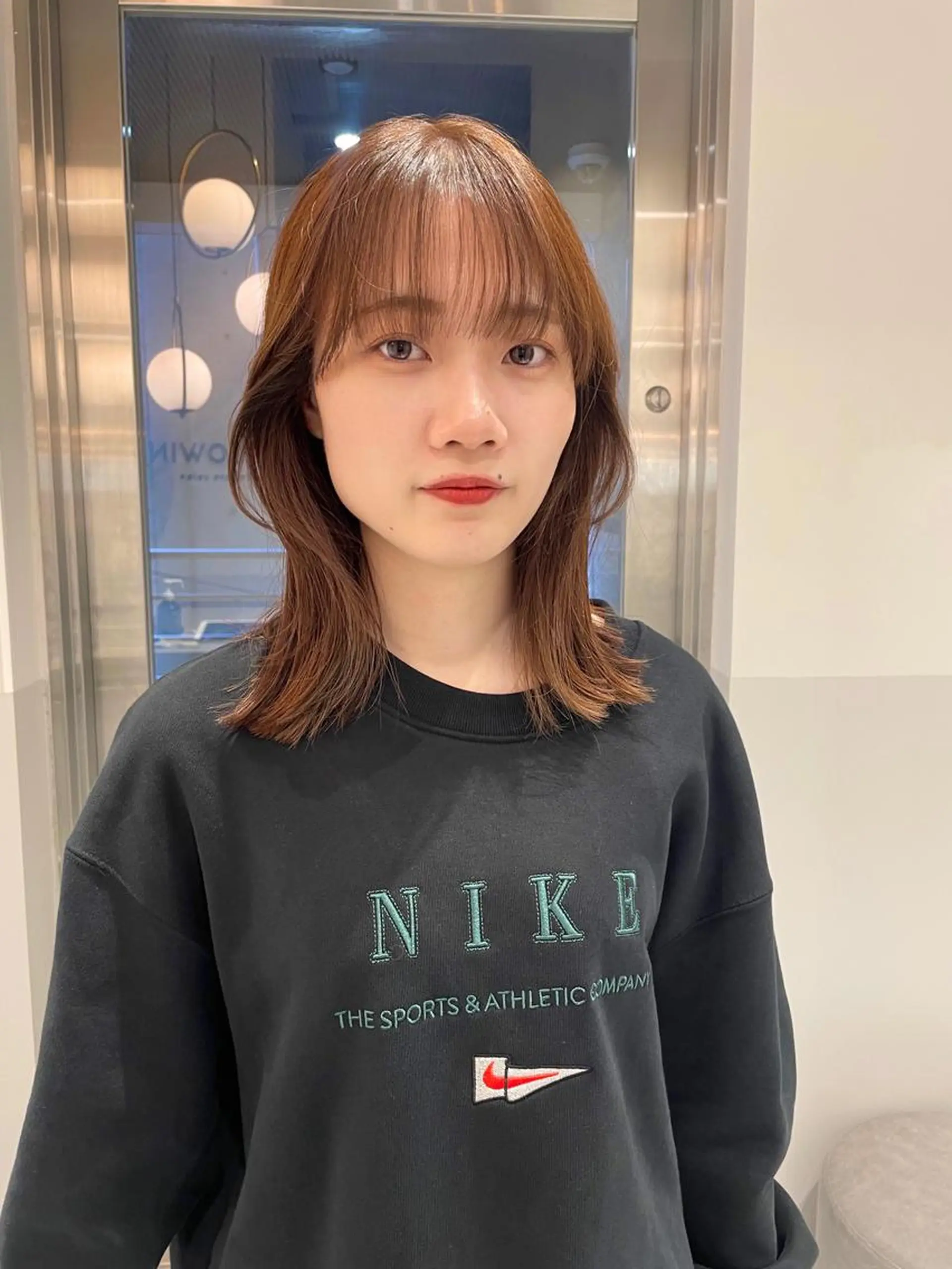 ミディアム カラー ヘアアレンジ カット ヘアカラー トリートメント satsuki 暖色・ブラウンカラーのヘアスタイル