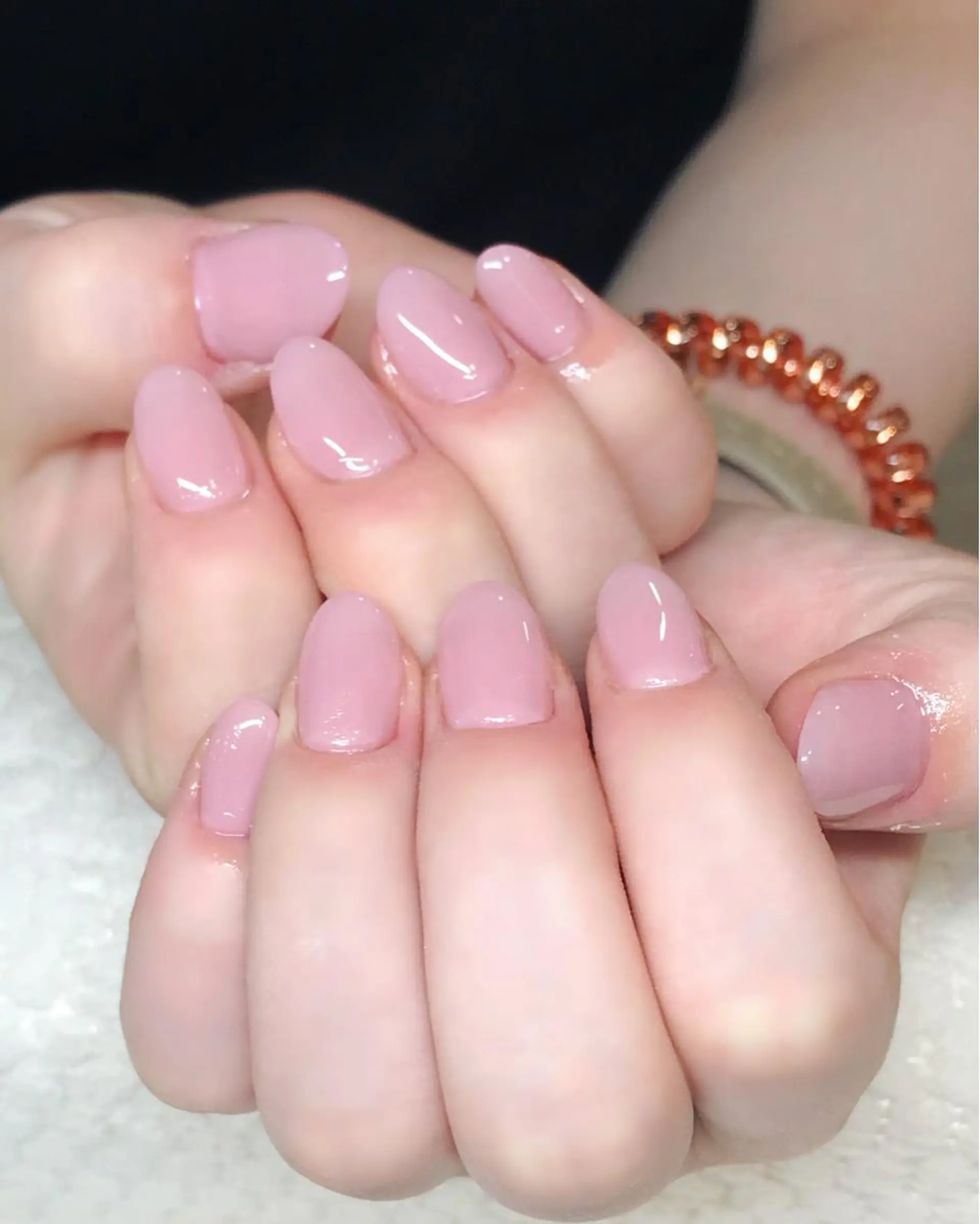 ネイル 長さ出し ジェルネイル キラキラネイル ワンカラーネイル ピンク Nyanco Nailのネイルデザイン