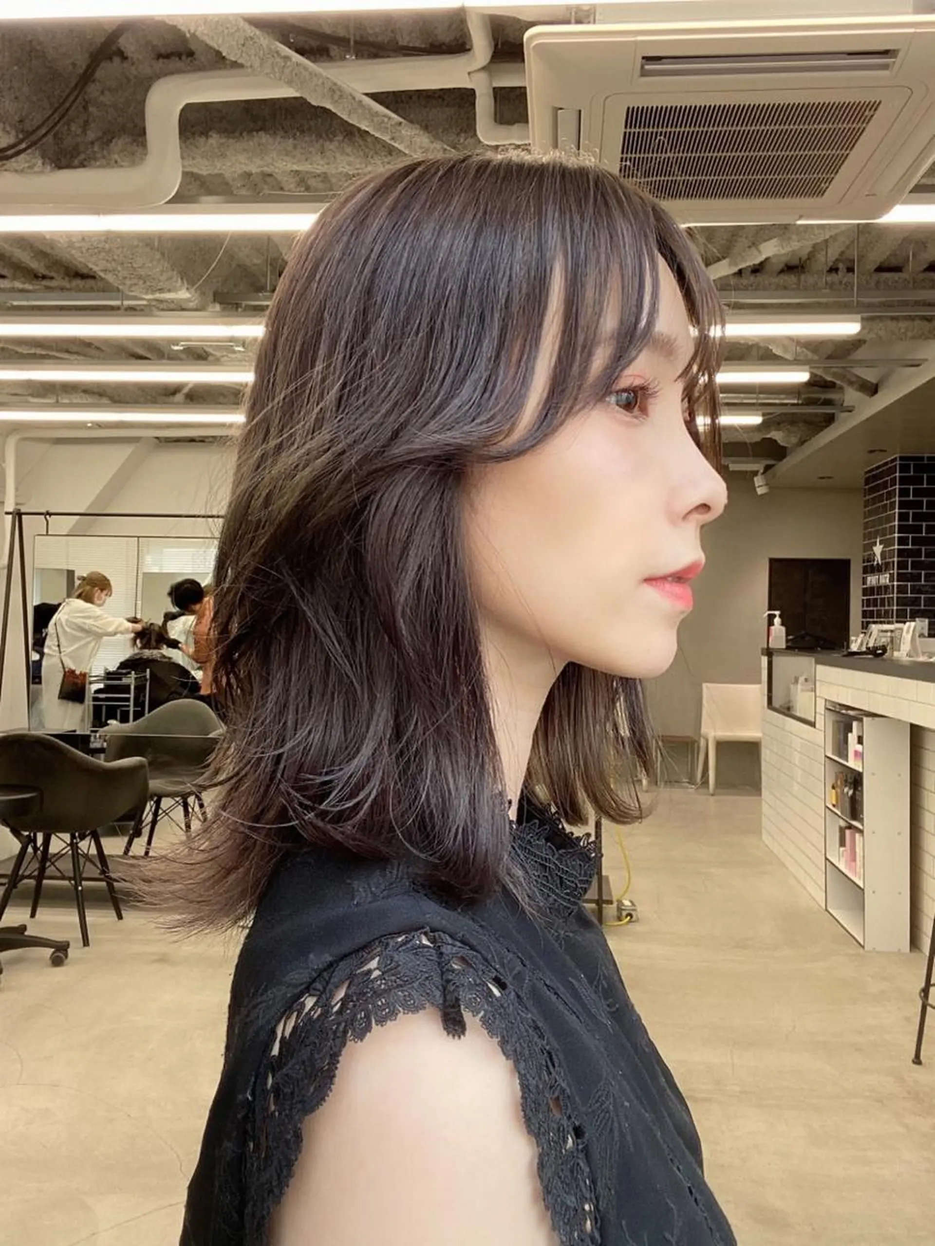 ミディアム カラー トリートメント ✨大人韓国レイヤー ✨吉原 潤✨のヘアスタイル