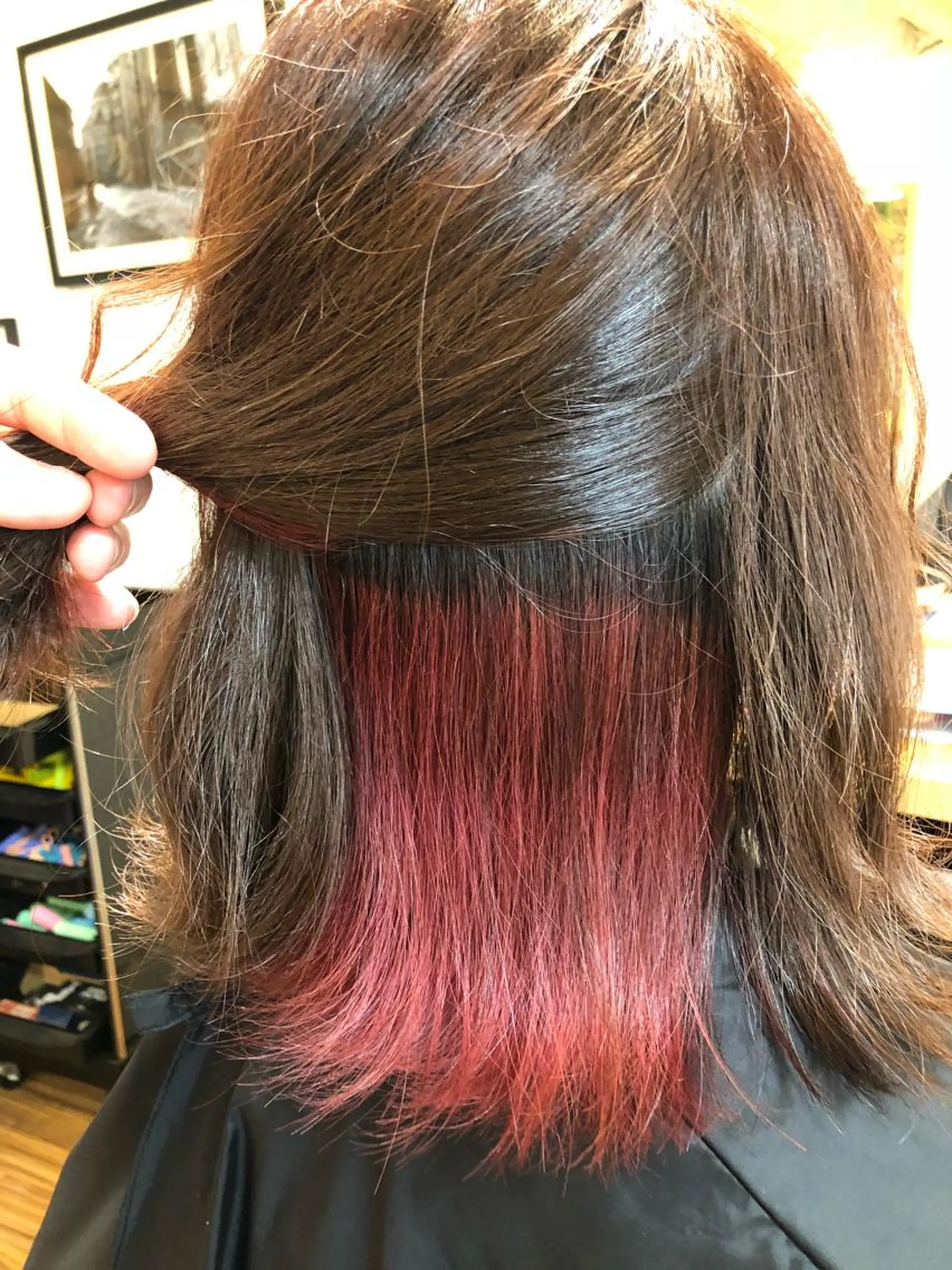 ショート カラー ヘアアレンジ インナーカラー ピンクカラー ヘアカラー 遠藤 拓馬のヘアスタイル