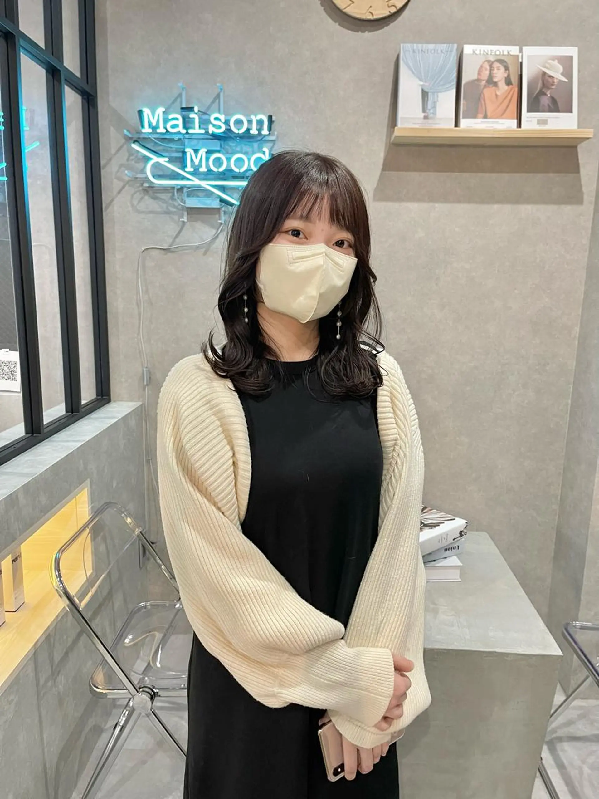 セミロング カラー カット ヘアカラー トリートメント mood tatemachiのヘアスタイル