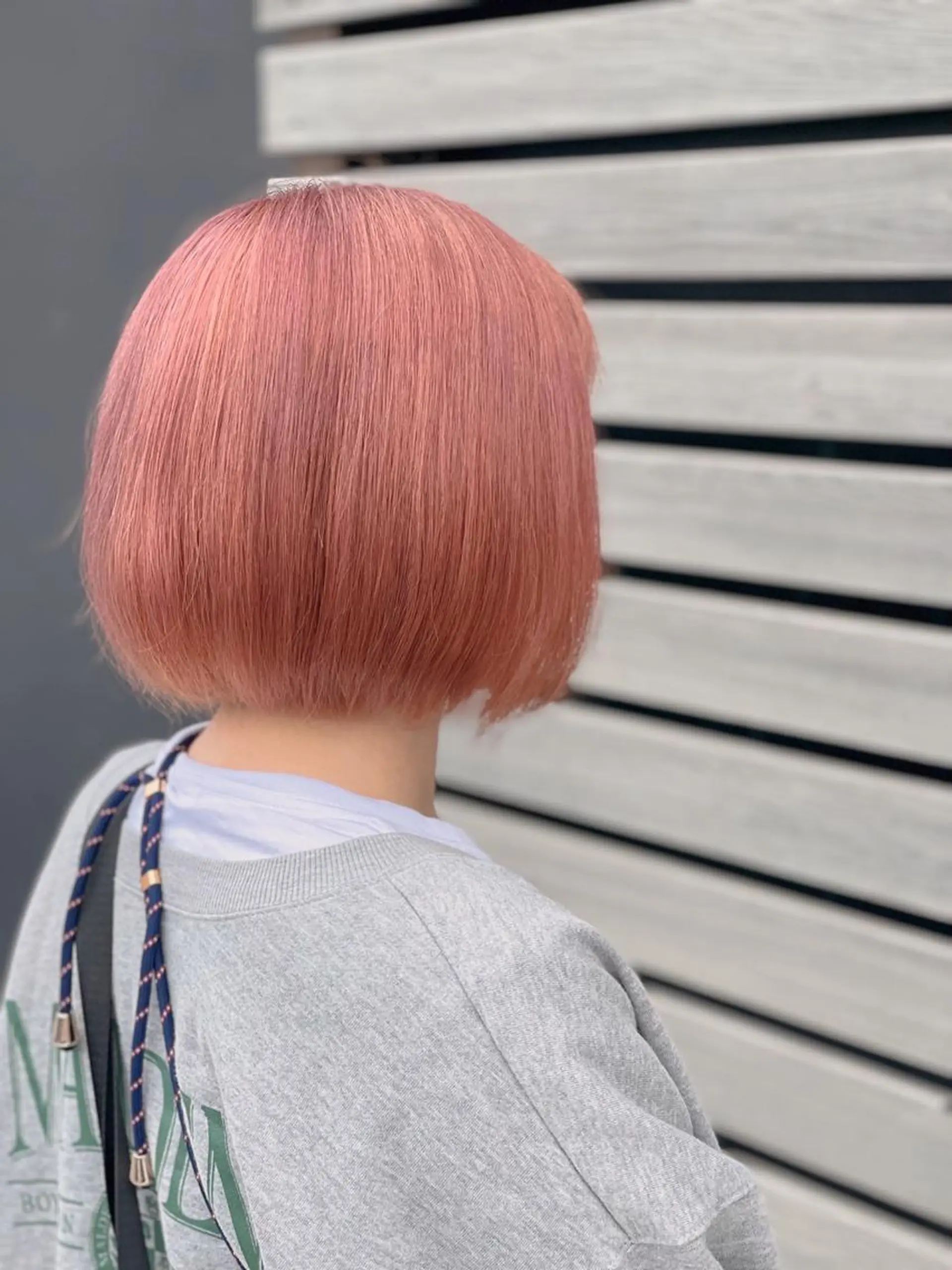 ショート カラー ベージュカラー ピンクカラー ピンクベージュ ボブ カット ヘアカラー トリートメント 千葉 たかしのヘアスタイル