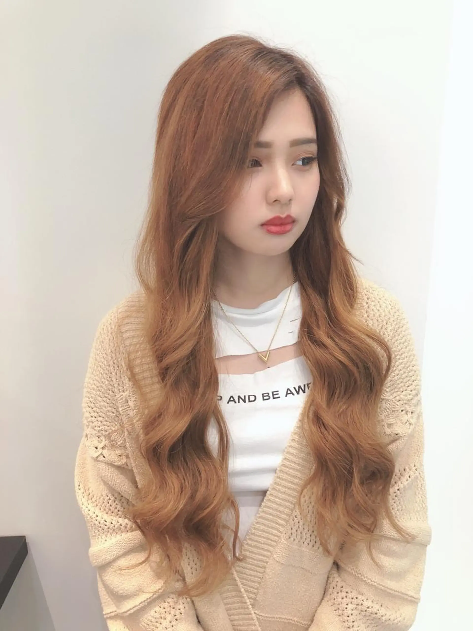 ミディアム カラー エクステ Hair mission【ヘアーミッション】心斎橋所属・エクステ／レイヤー 落合/心斎橋のヘアスタイル