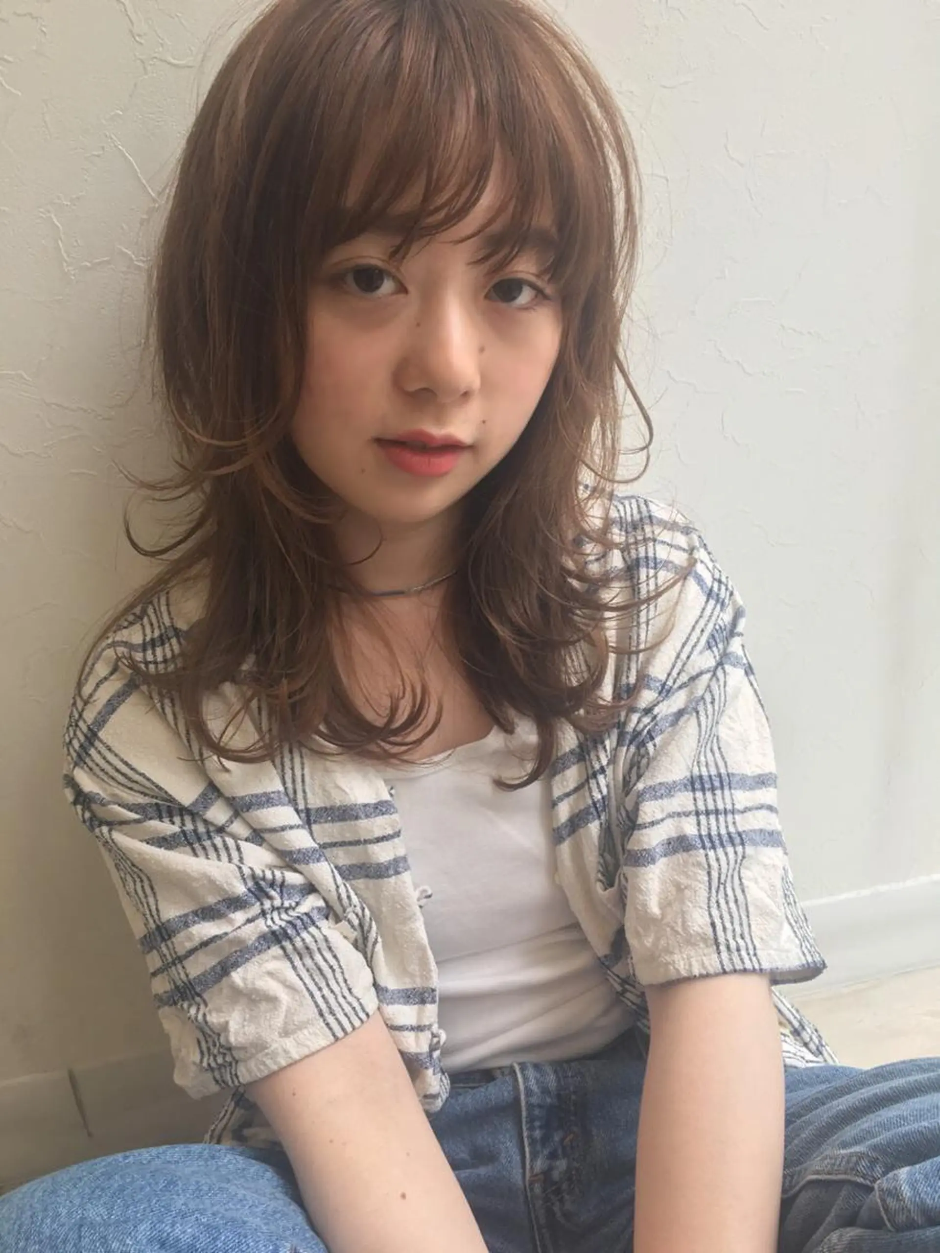 セミロング カラー nakahara madokaのヘアスタイル