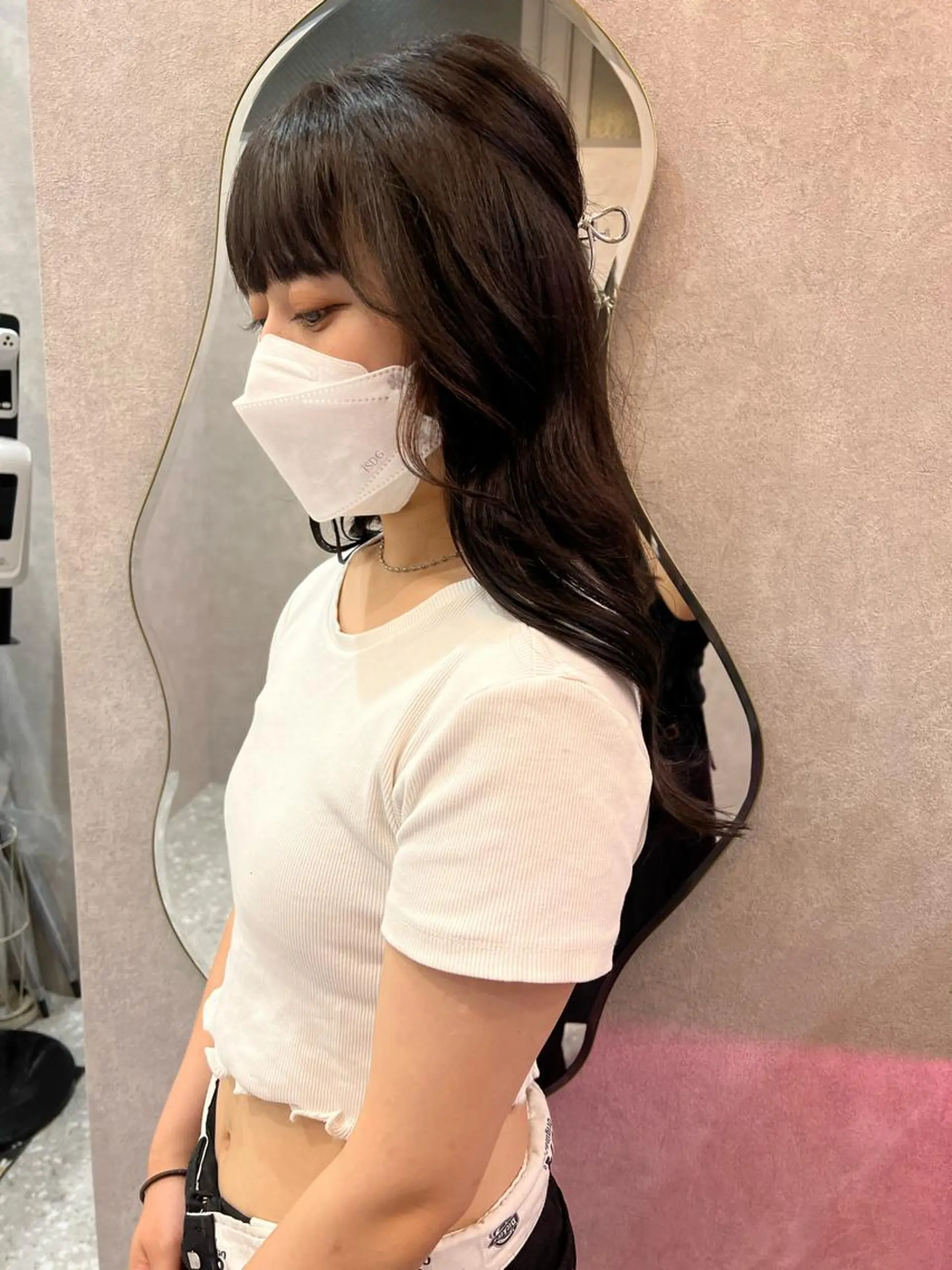 ロング カラー ヘアアレンジ ARIA💎縮毛矯正 ブリーチ💎複雑履歴のヘアスタイル