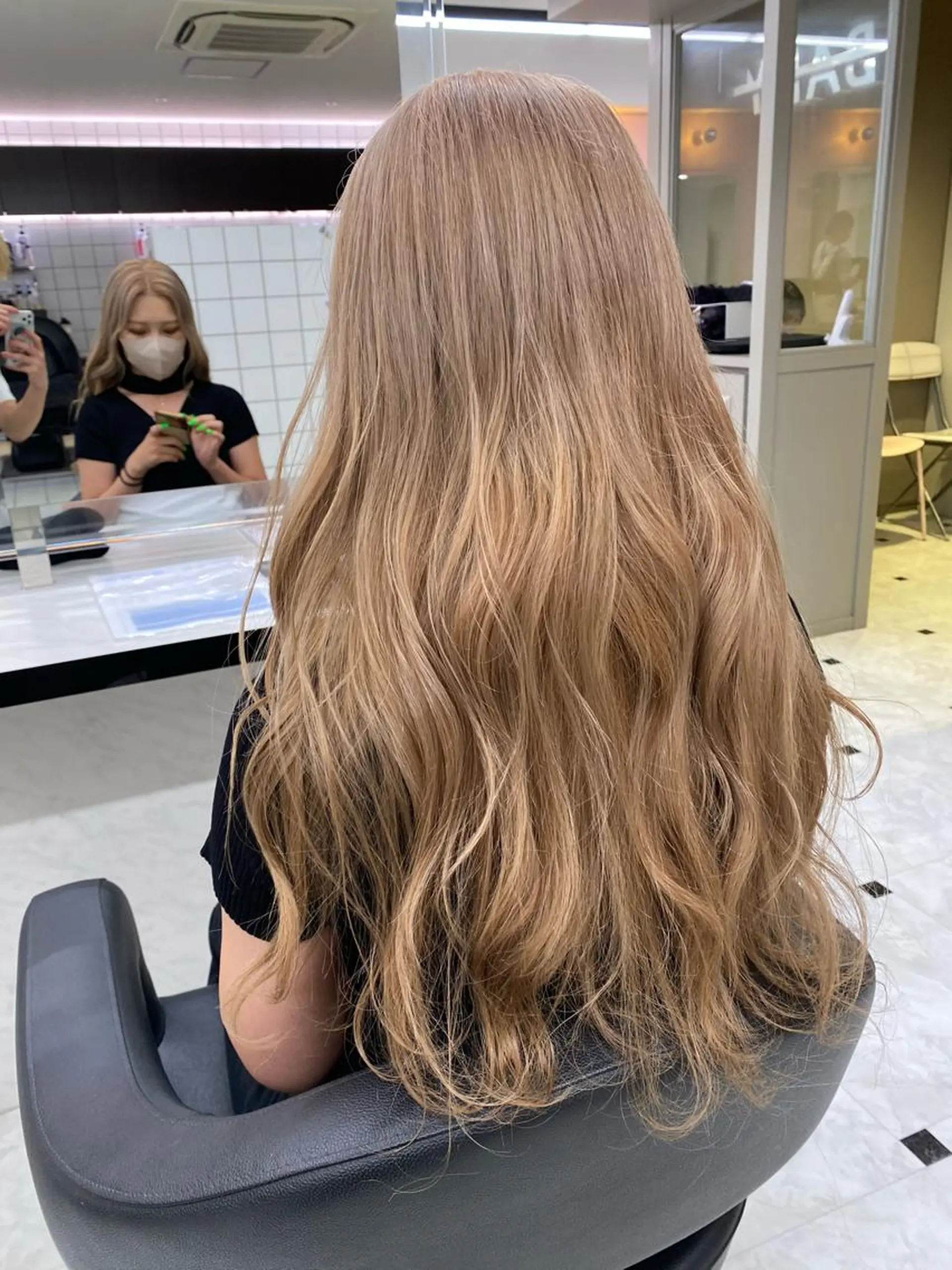 ロング カラー ダブルカラー 韓国ヘアKYONのヘアスタイル