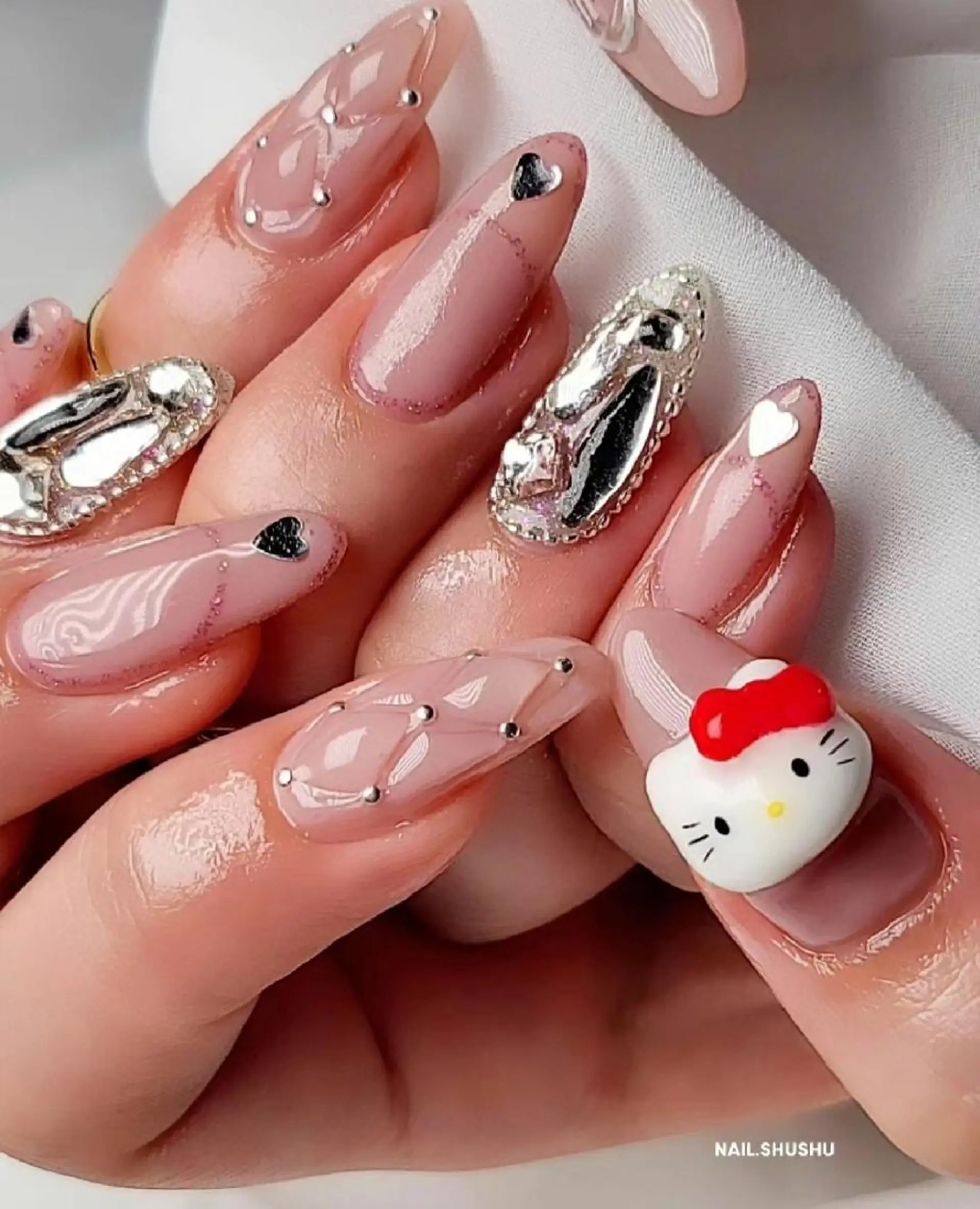 ネイル 持ち込み ニュアンスネイル ワンカラーネイル シンプルネイル 夏ネイル 3dパーツ/流行り 👧shushu❤️のネイルデザイン