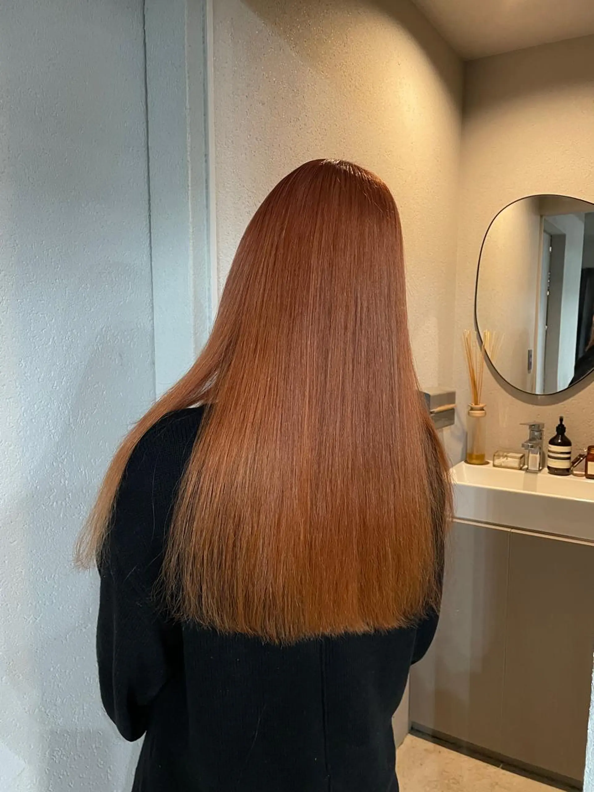 セミロング カラー ヘアカラー 吉田一輝 外国人パーマのヘアスタイル