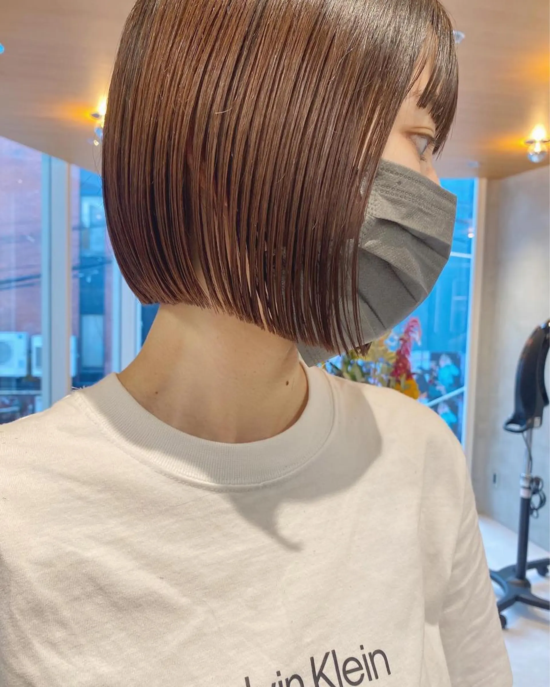 ショート カラー カット ヘアカラー トリートメント センターパート/ 暖色カラーayuのヘアスタイル