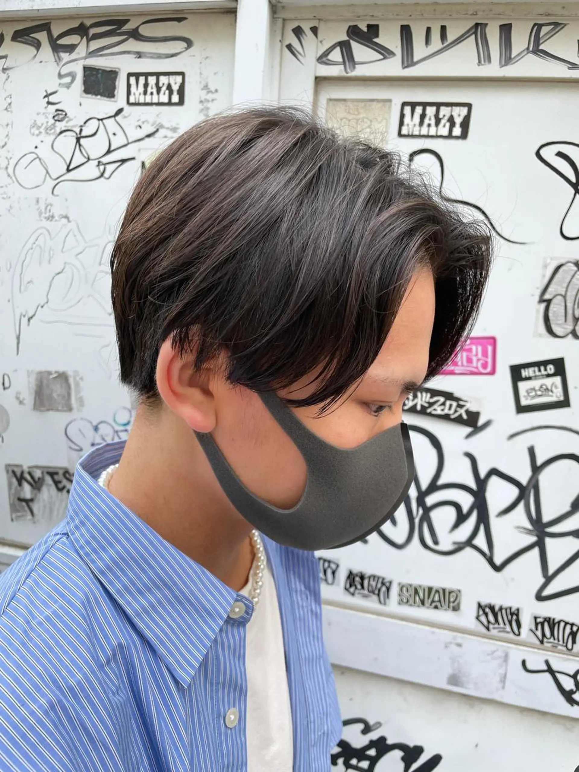 ショート パーマ メンズ センターパート メンズパーマ ニュアンスパーマ 【東北メンズヘア1 位受賞🥇】本間祐太のヘアスタイル