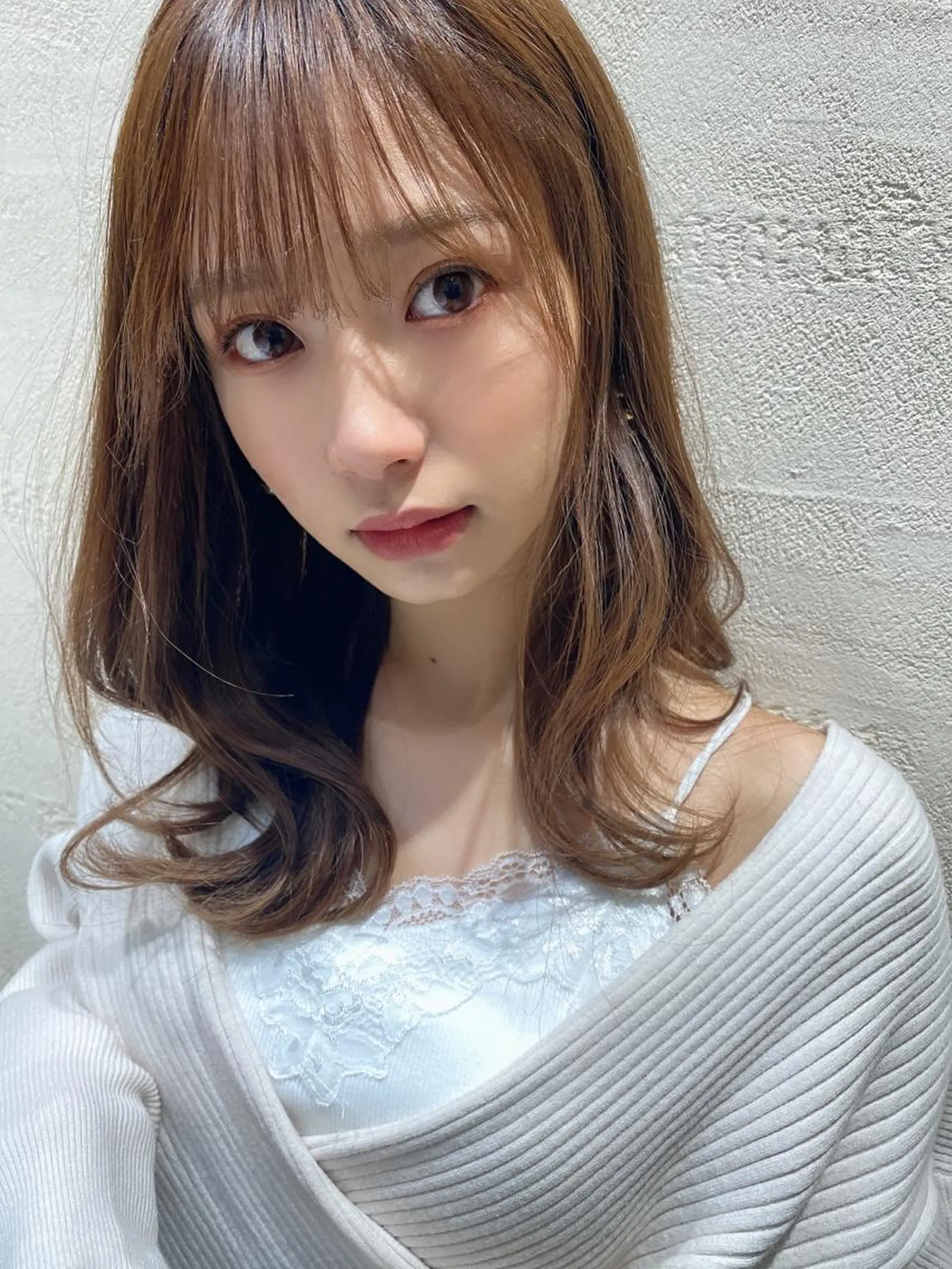 セミロング カット ヘアカラー トリートメント 🧡くびれヘア/前髪 顔周り🧡久原結衣のヘアスタイル