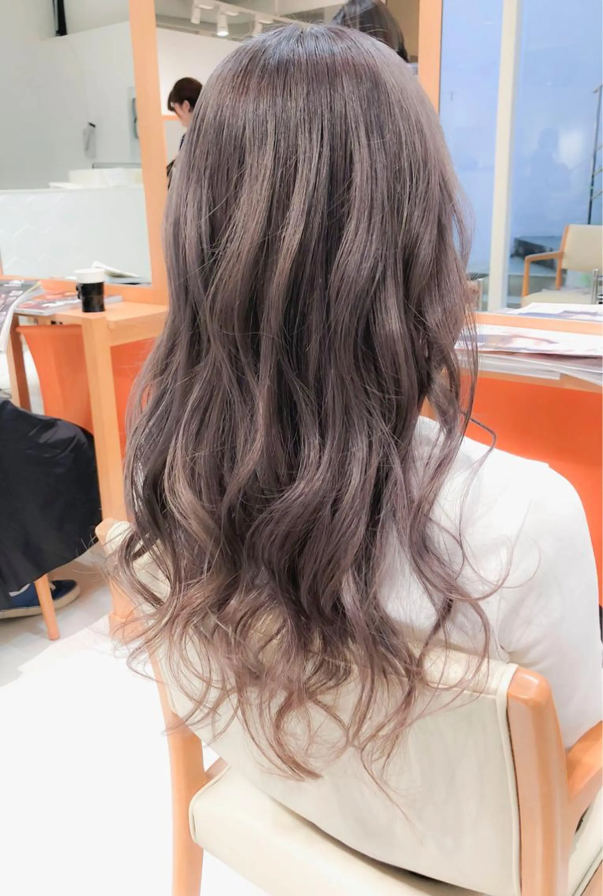 ロング カラー ヘアアレンジ アッシュ アッシュグレー アッシュグレージュ 透明感カラー グレージュ モテ髪透明感❤️ デイズヘアカラーのヘアスタイル