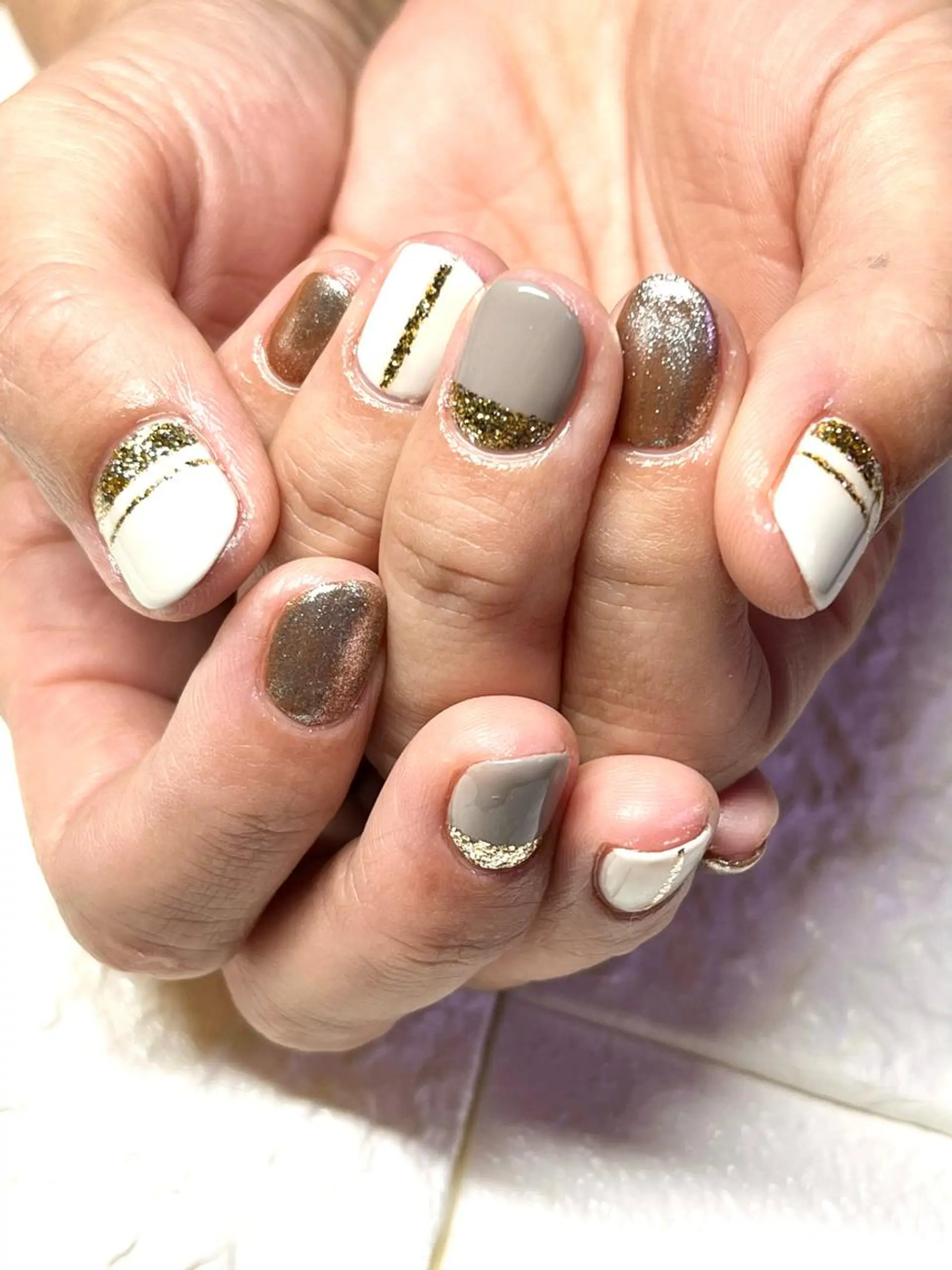 ショート ネイル ハンドネイル まり りぃ〜んのネイルデザイン