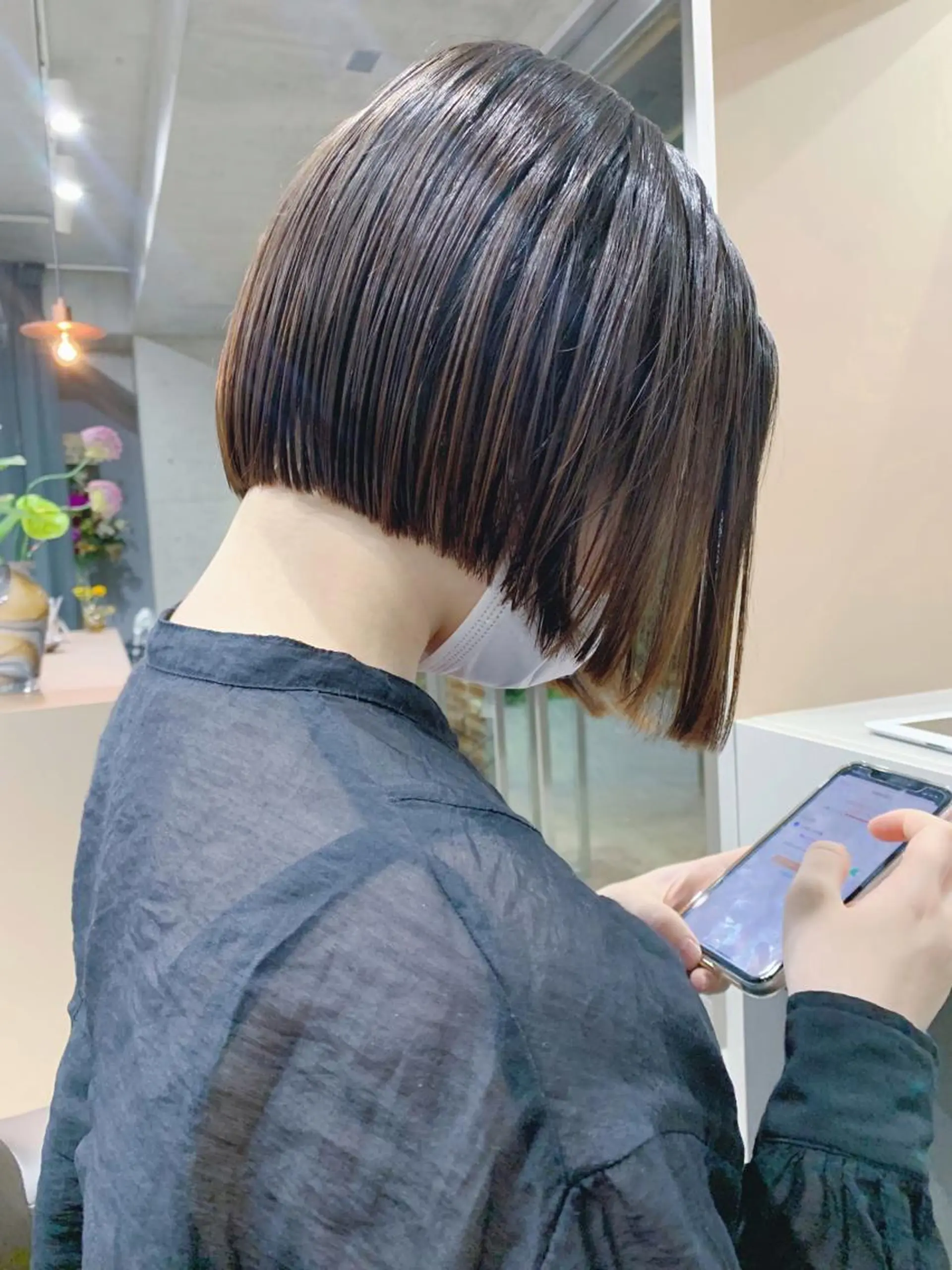 ショート カラー ボブパーマコテ巻き風 パーマNo1深江秀平のヘアスタイル