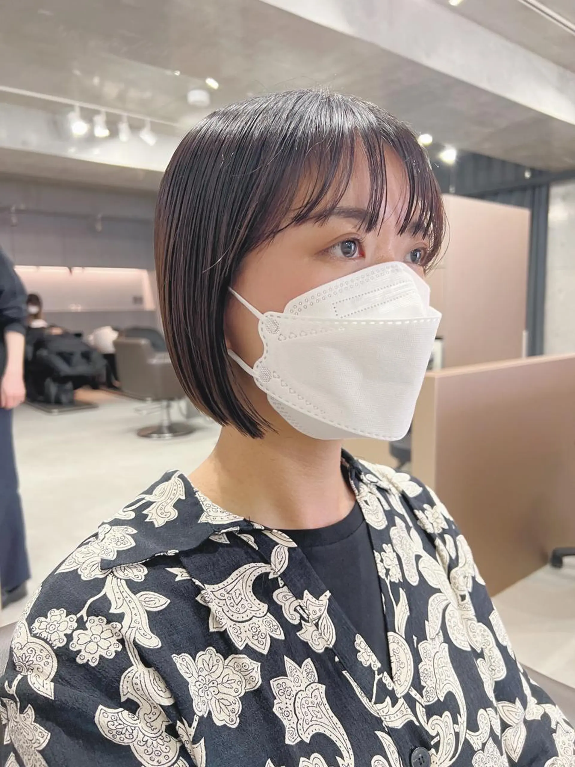 ショート カラー ボブパーマコテ巻き風 パーマNo1深江秀平のヘアスタイル