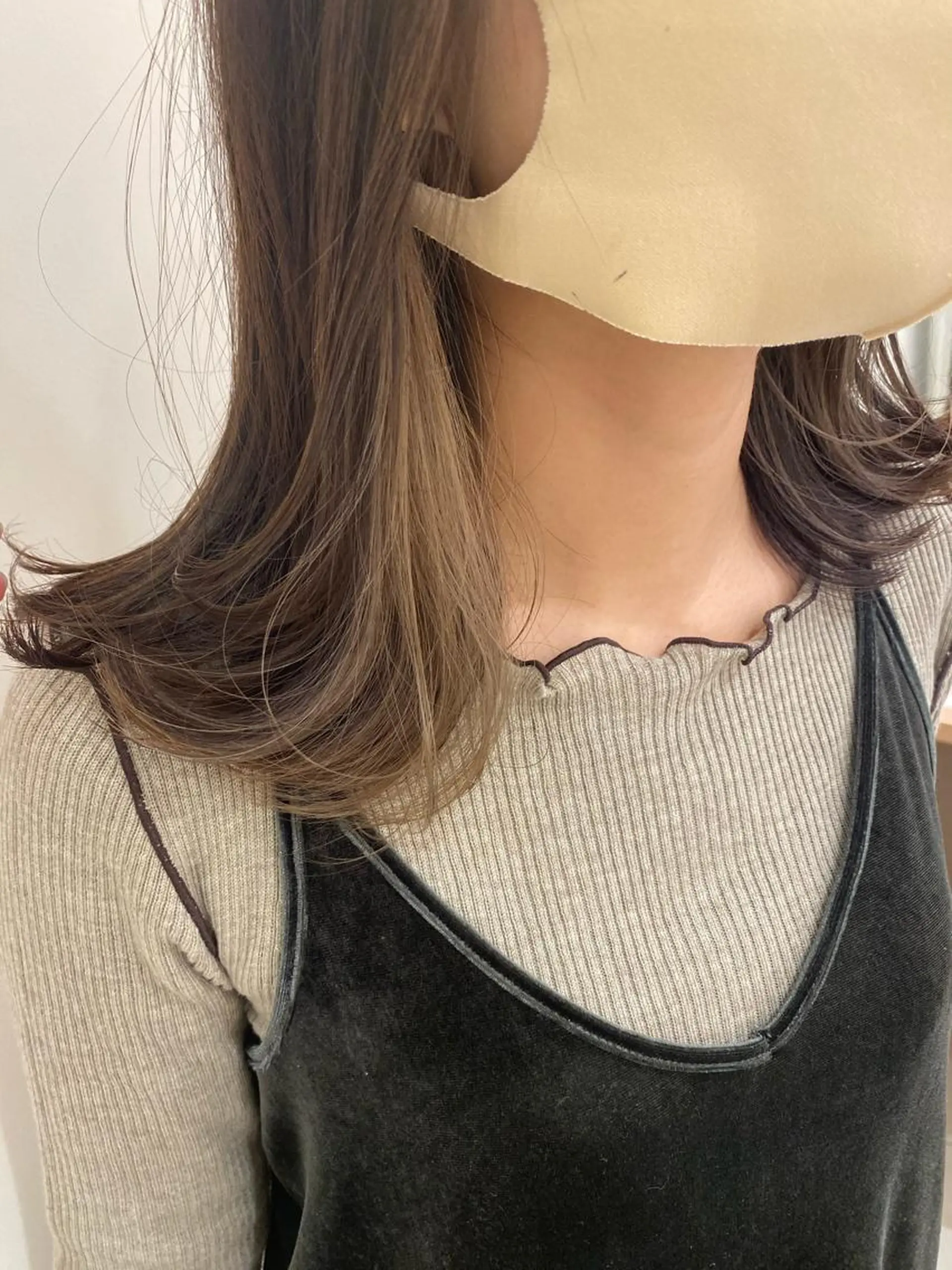 セミロング カラー 髪質改善/白髪ぼかし レイヤー　🌱千咲季のヘアスタイル