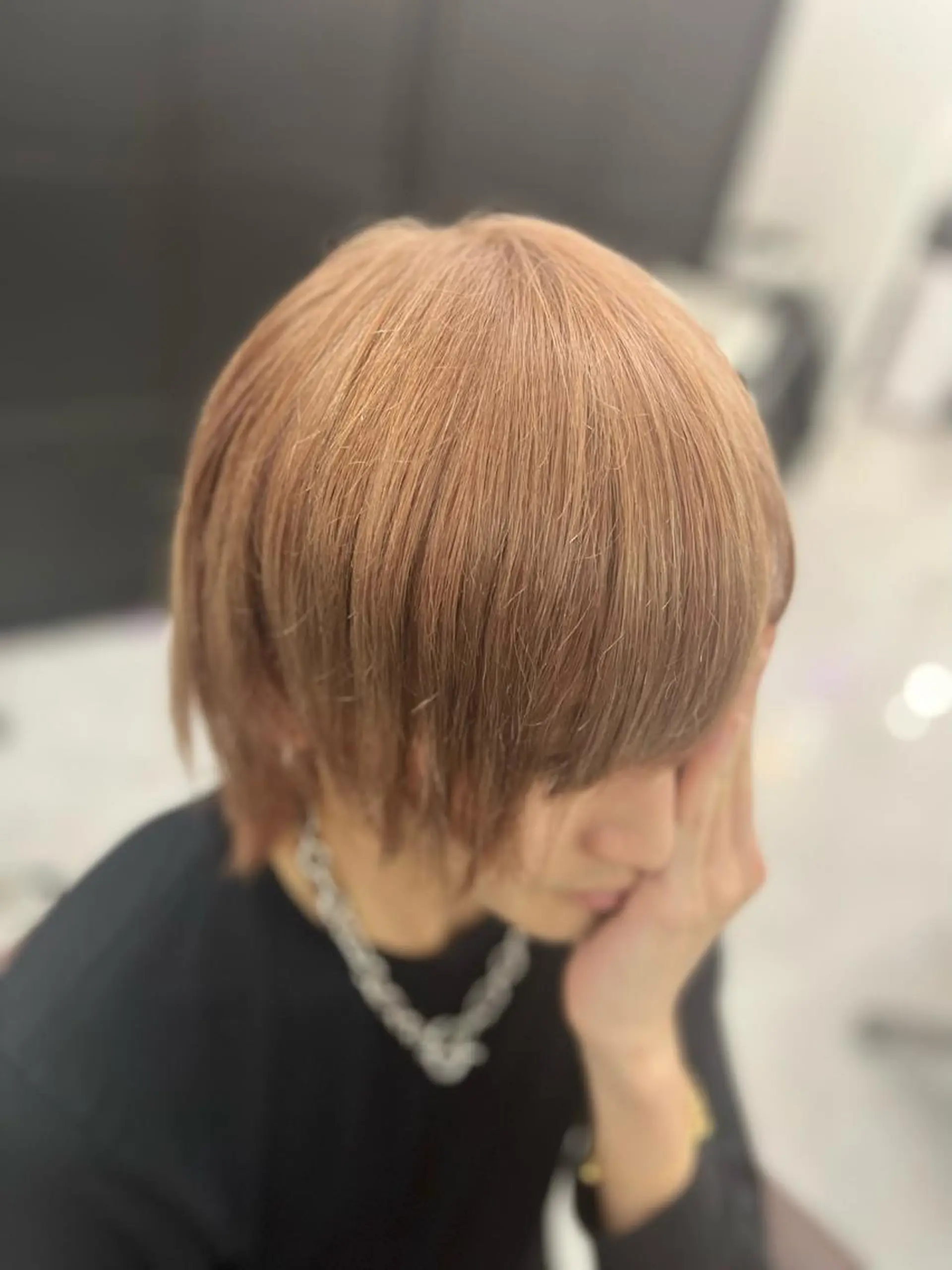 カラー ベージュカラー ピンクカラー ピンクベージュ メンズカットカラー 心斎橋/松平和樹のヘアスタイル