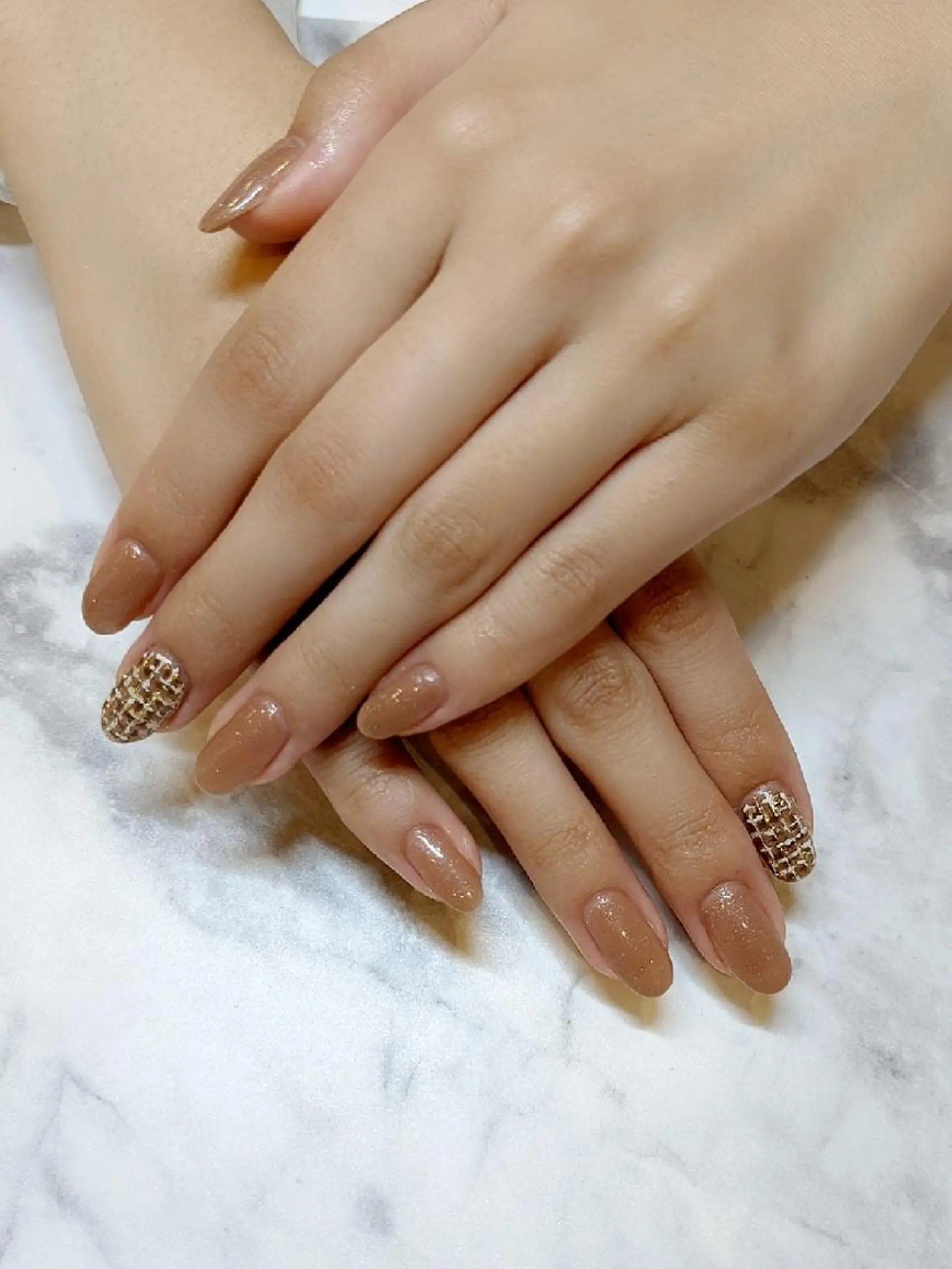 ネイル アートネイル ブラウン オフィスネイル ワンカラーネイル シンプルネイル Bianca名駅 Sugawaraのマツエク・マツパデザイン