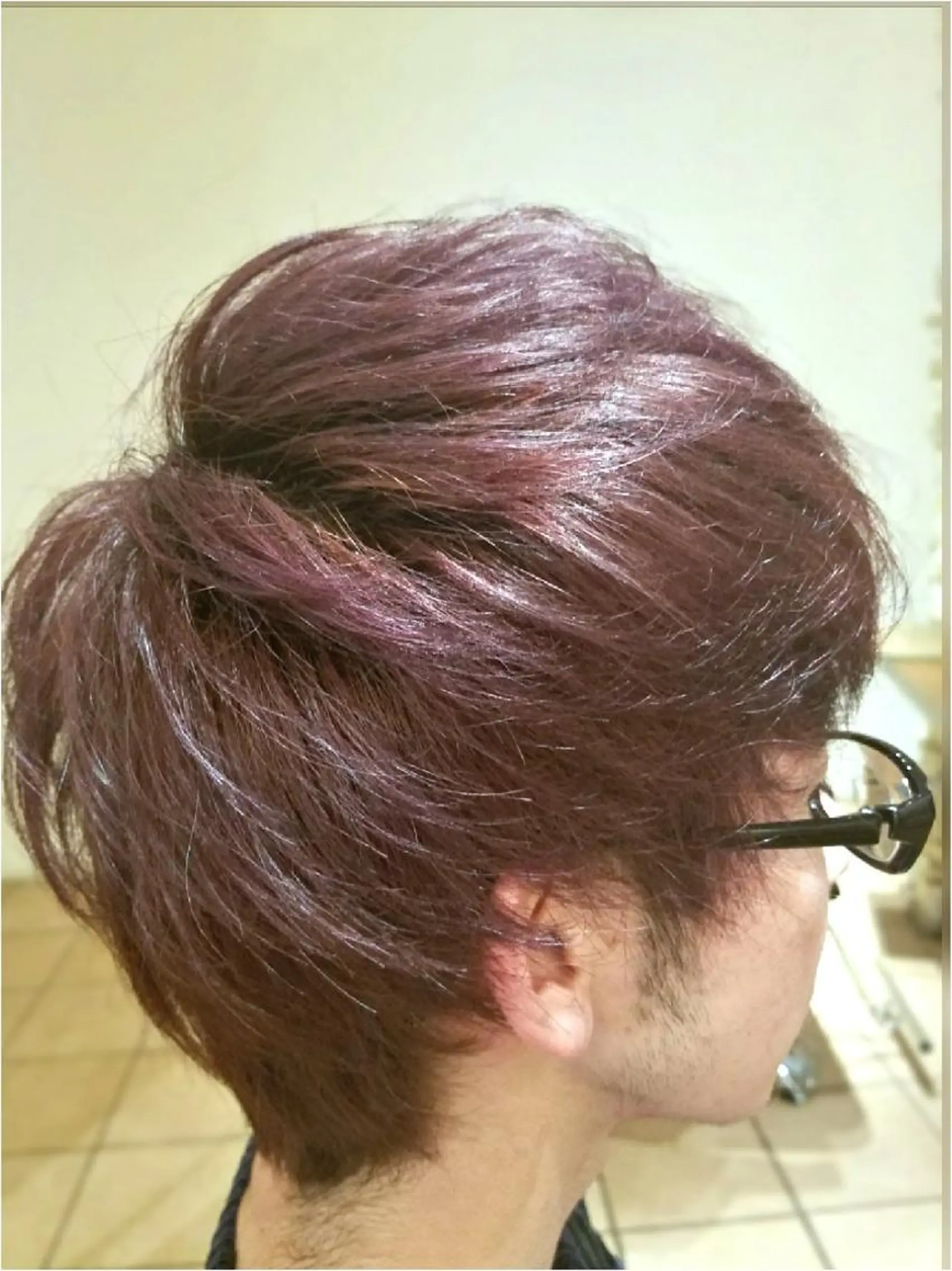 ショート カラー ヘアアレンジ パープルカラー 【髪質改善美容師】t occa茨木篠原健太のヘアスタイル