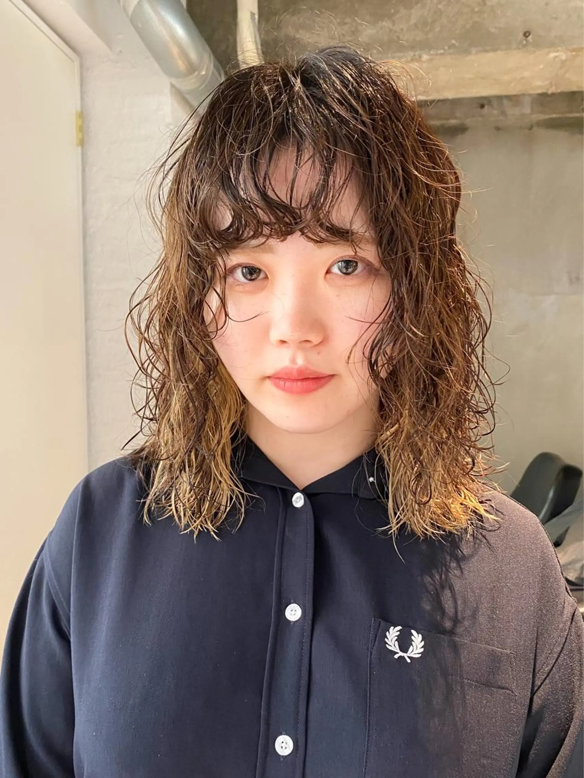 セミロング カラー パーマ ヘアアレンジ メンズ キッズ ネイル マツエク・マツパ アイブロウ パーマスタイル🔅 sayacaのヘアスタイル