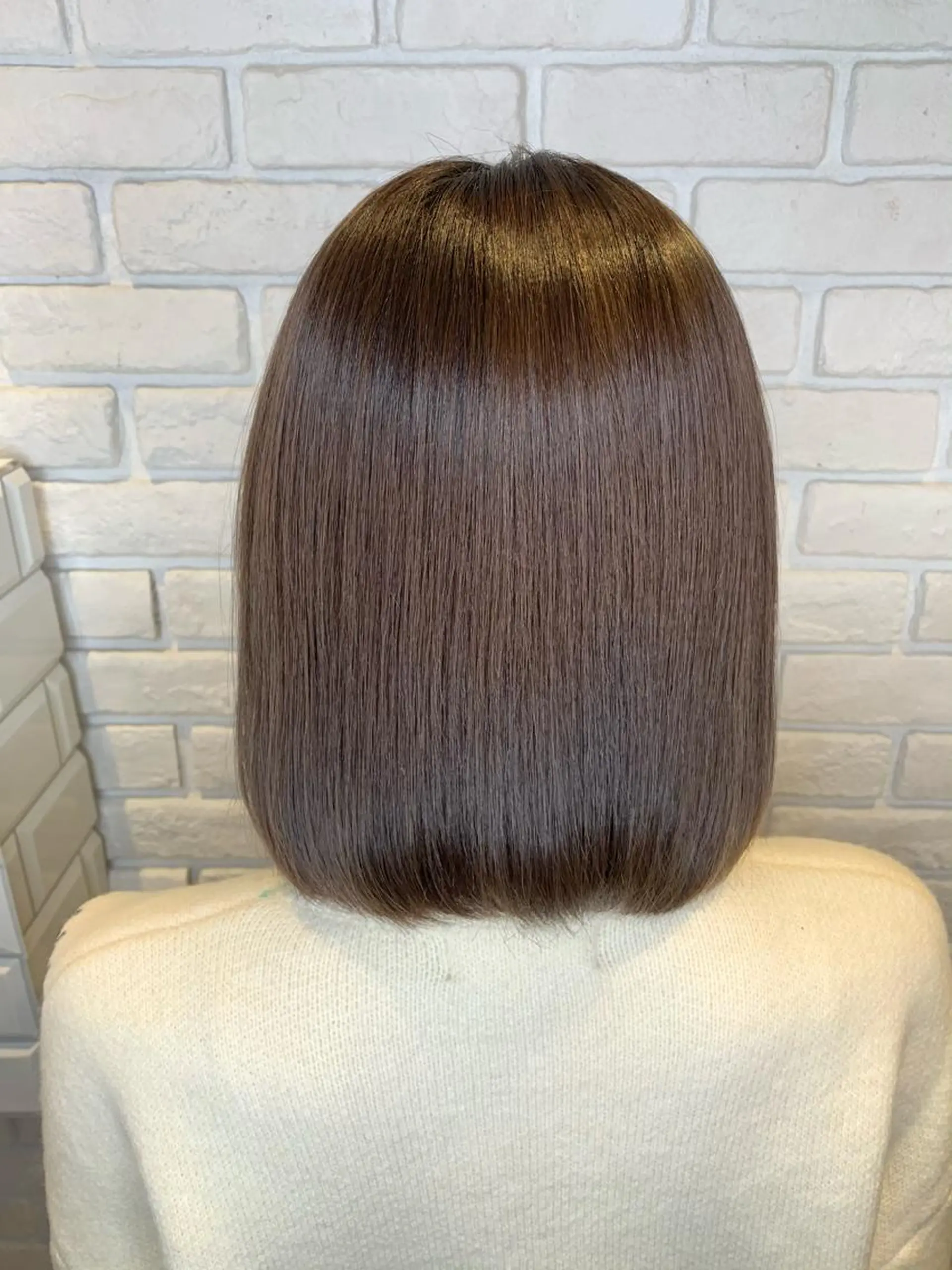 ミディアム 縮毛矯正 髪質改善/縮毛矯正 艶カラー/珠聡のヘアスタイル