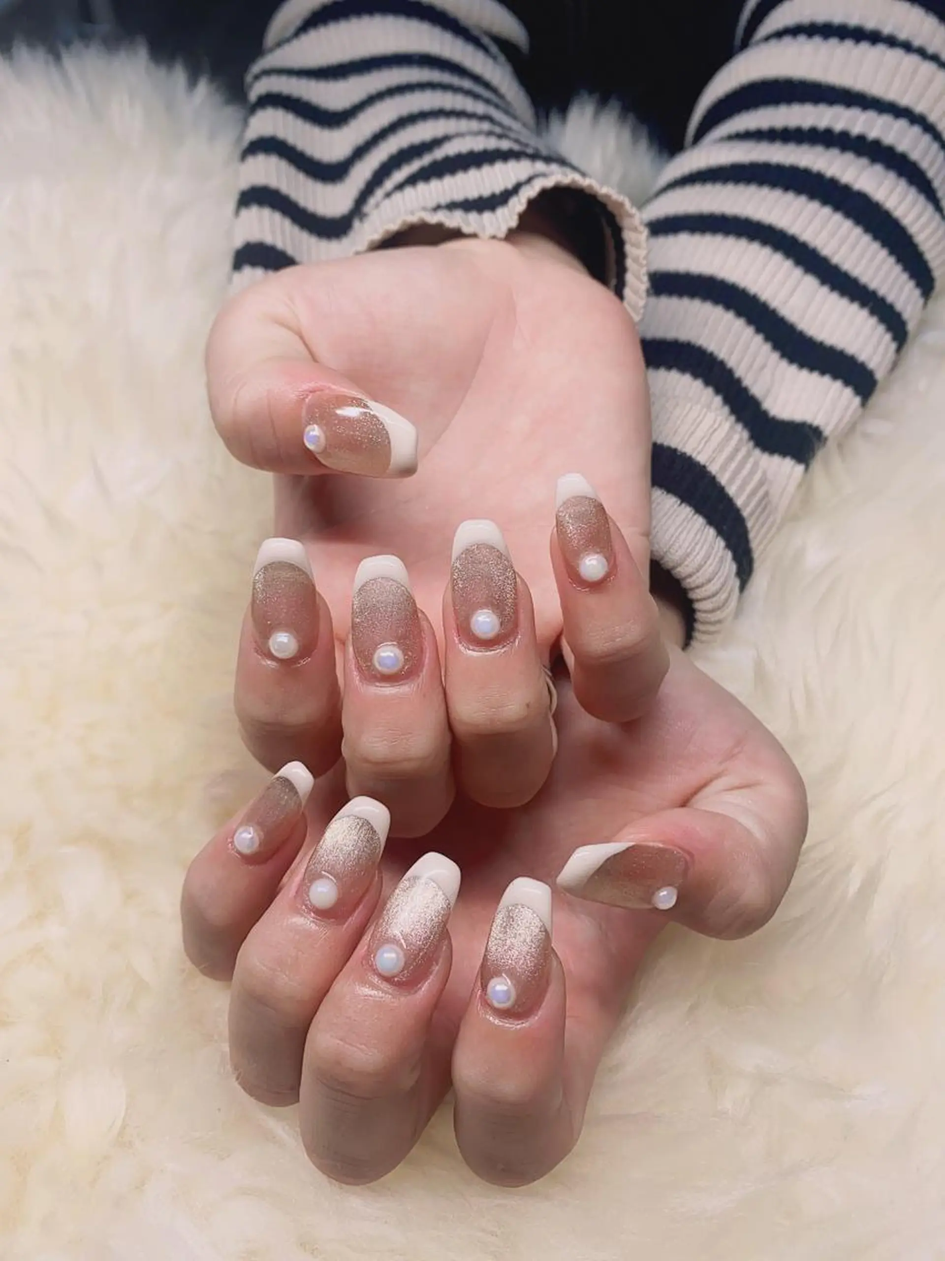 ロング ハンドネイル ハンドケア 💜MIYA nail川崎店のネイルデザイン