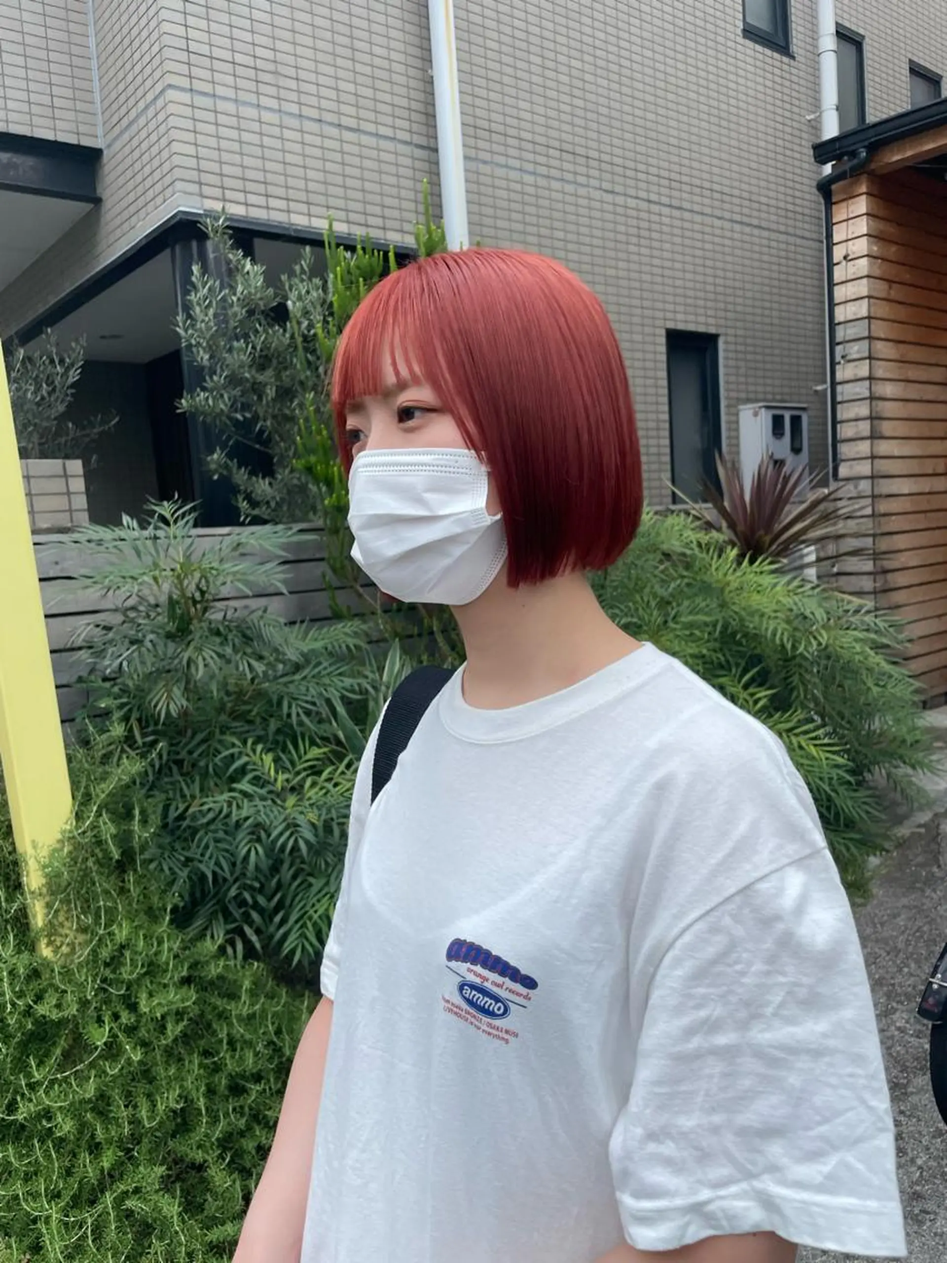 ショート カラー オレンジ ピンクカラー ボブ カット ヘアカラー 五十嵐 雄毅のヘアスタイル