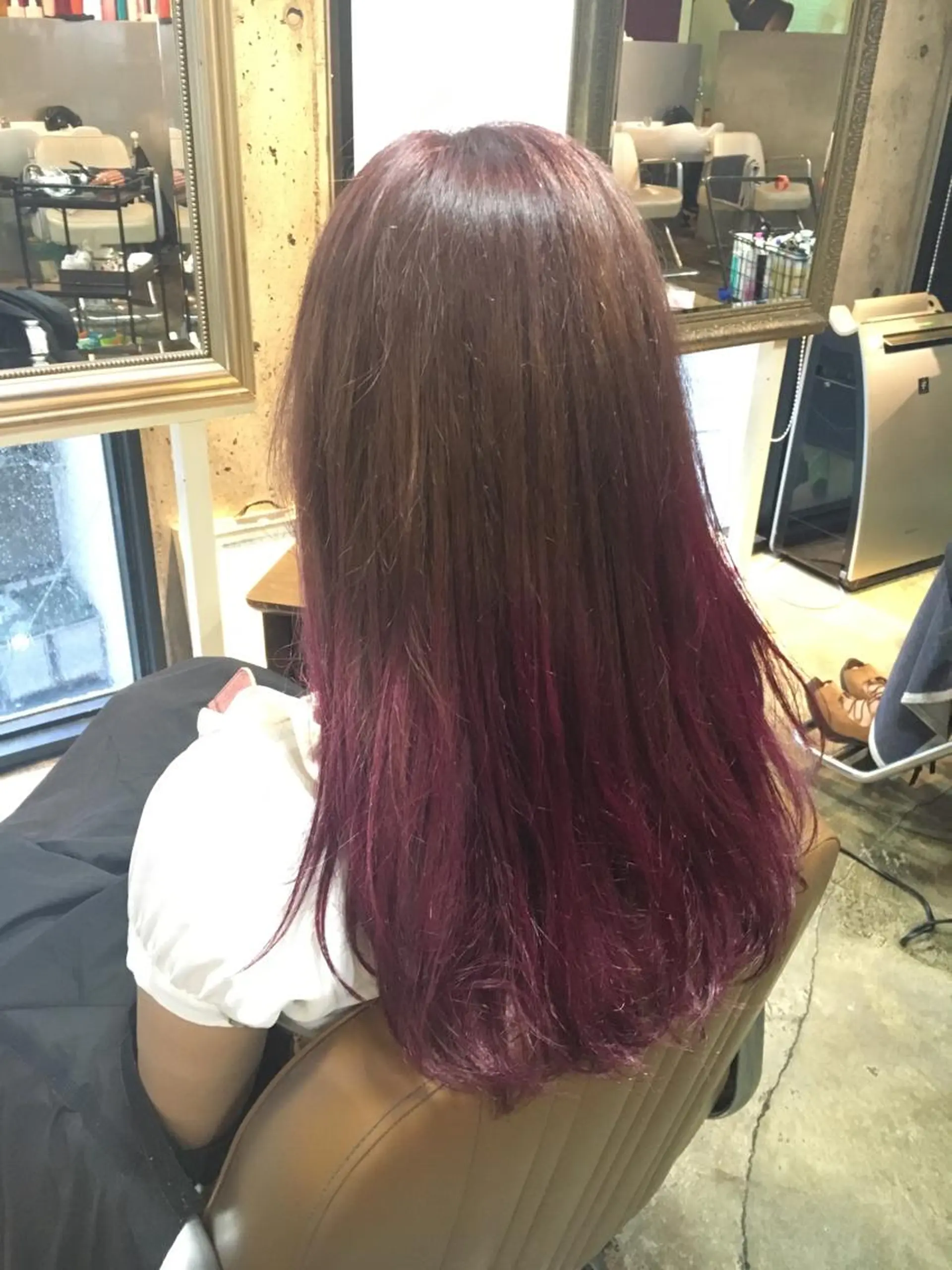 ロング カラー グラデーションカラー ピンクカラー 北條 優輝のヘアスタイル