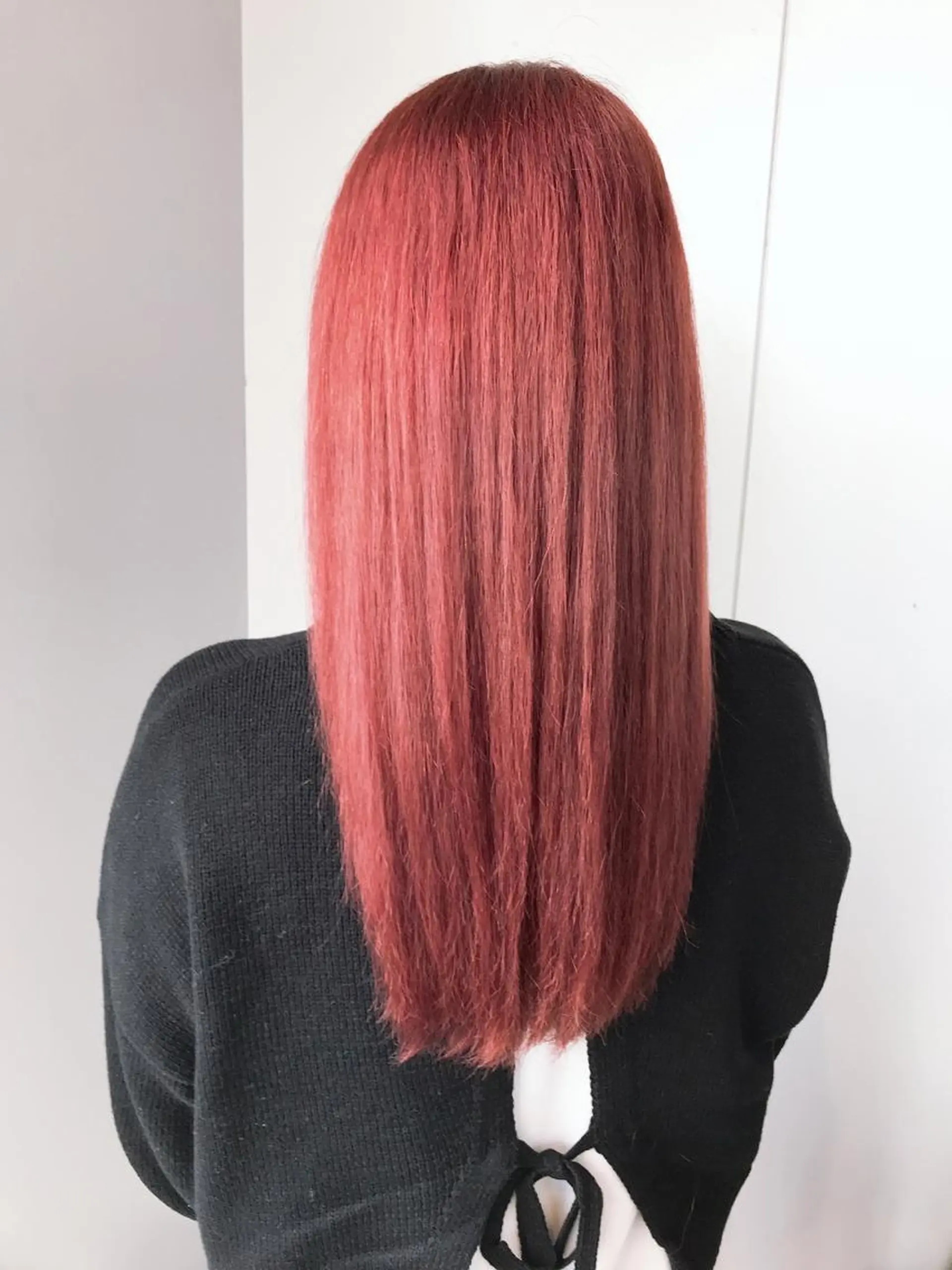 ロング カラー ピンクカラー 松本 唯のヘアスタイル