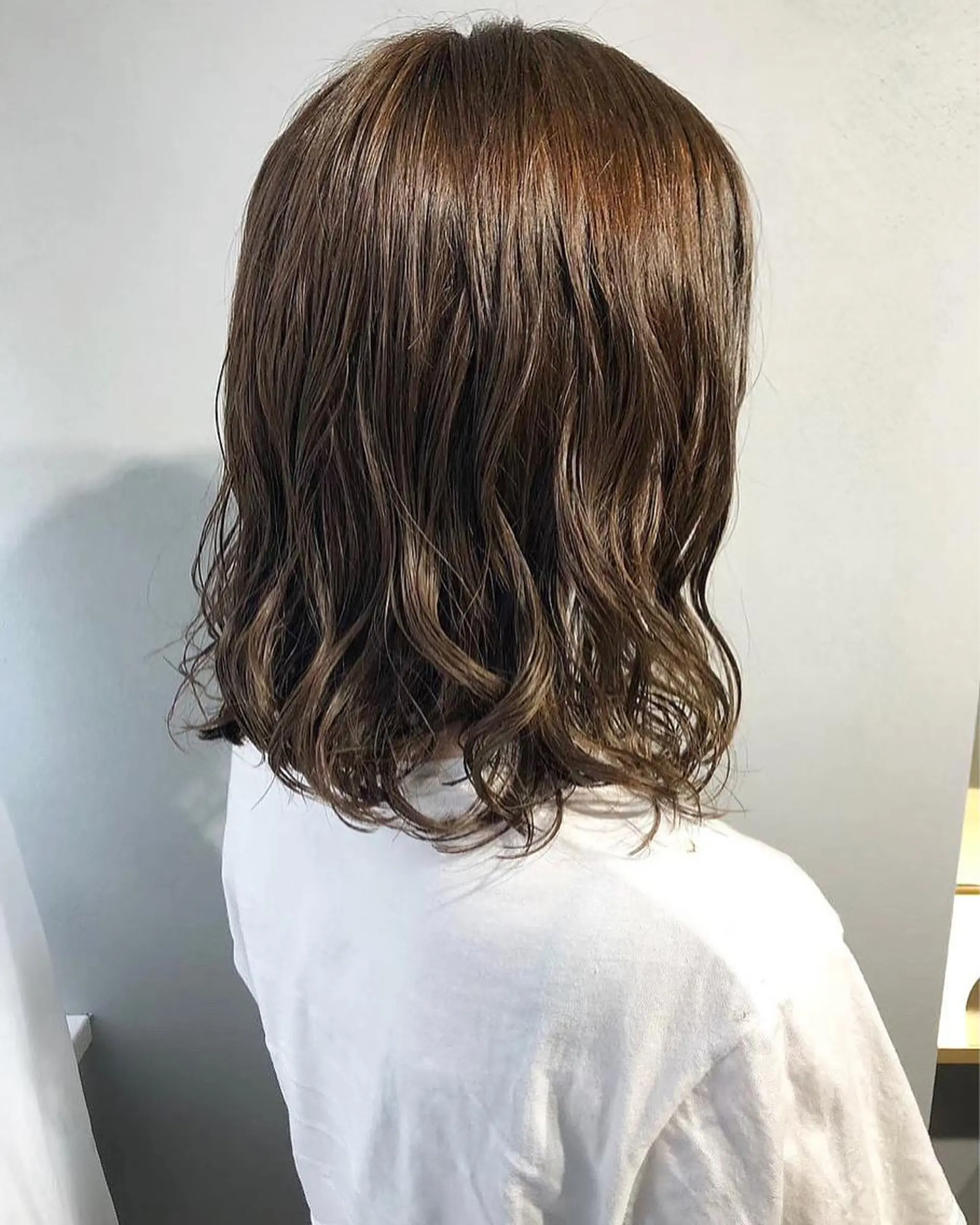 ミディアム パーマ ボブパーマコテ巻き風 パーマNo1深江秀平のヘアスタイル