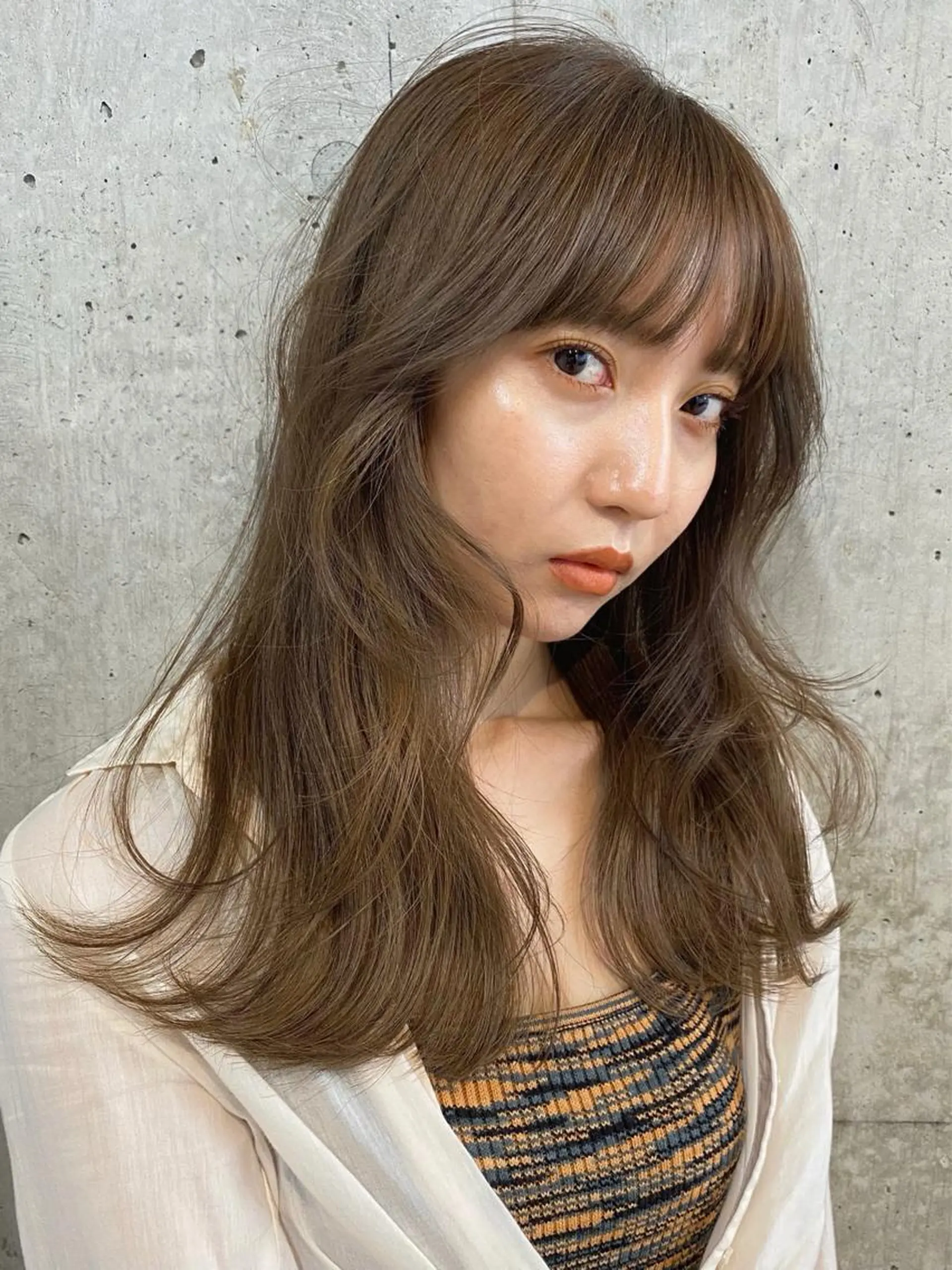 ロング カラー ダブルカラー ハイライトカラー インナーカラー くびれヘア ハイライト Pia hair Design Yakuin所属・Pia ツボイ ケイタのヘアスタイル