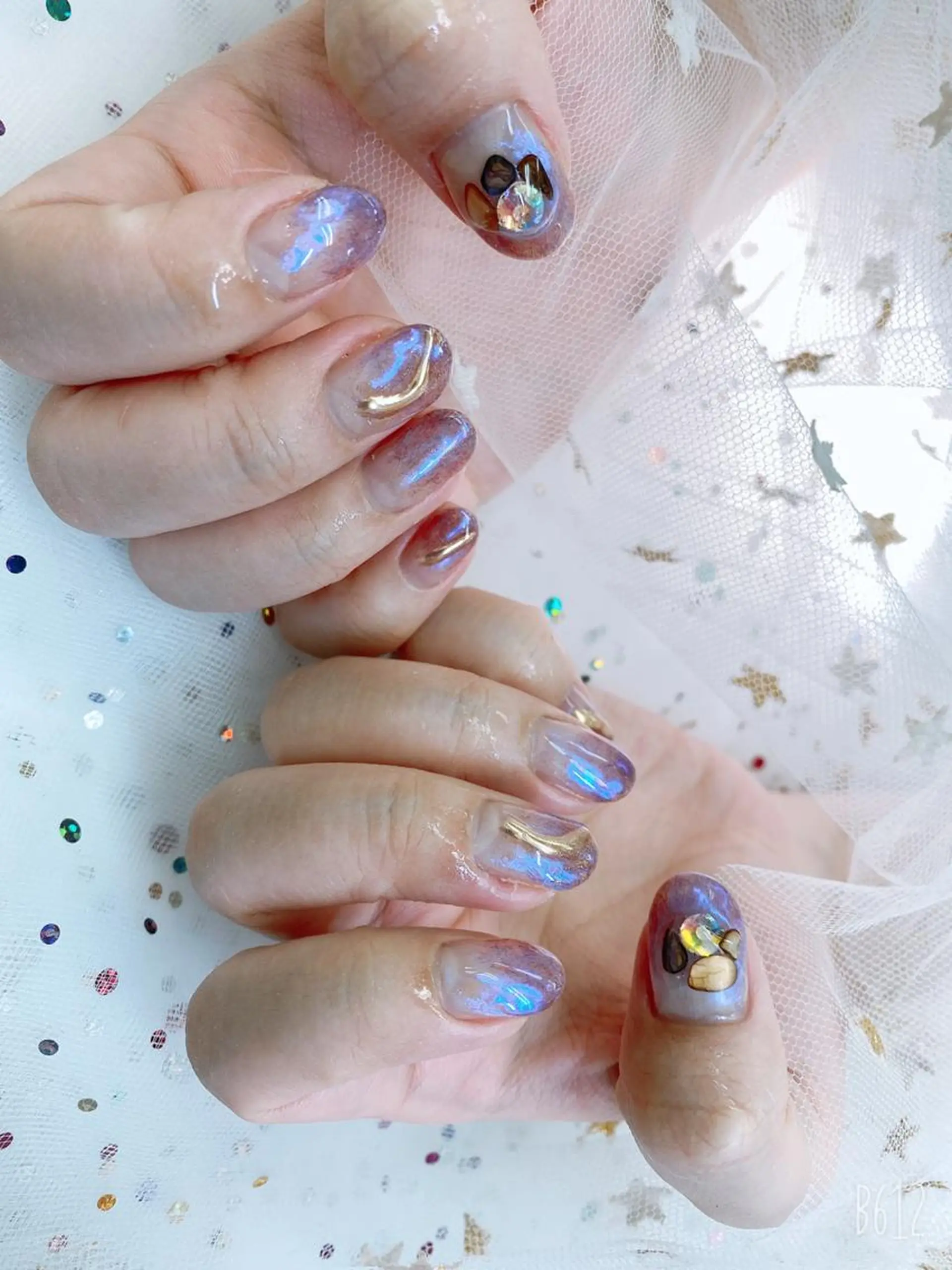 ネイル 🦋ネイルサロン ブラン🌈ゆりのネイルデザイン