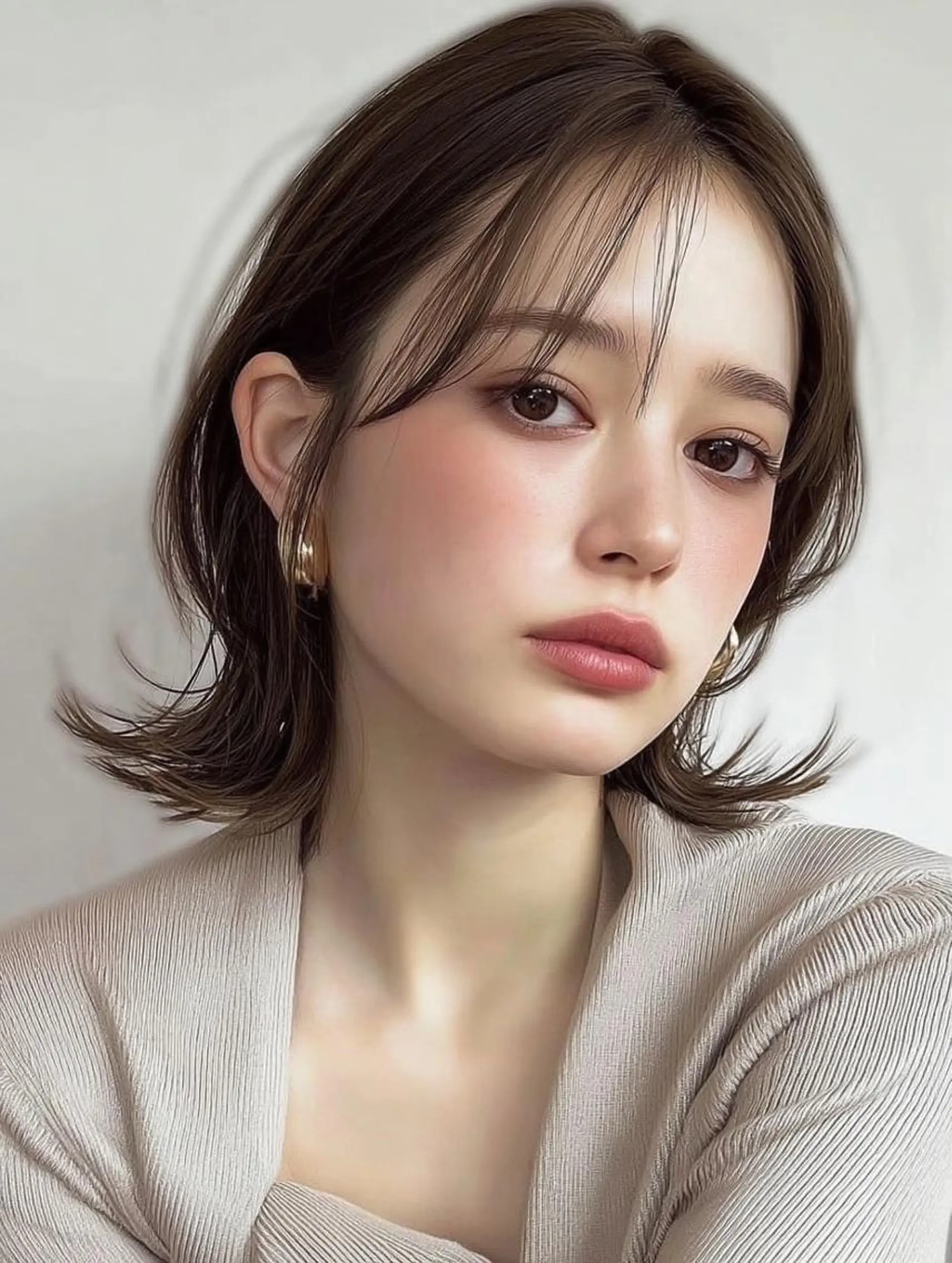 ショート ヘアアレンジ 髪質改善 韓国風ヘア レイヤーカット 似合わせカット シースルーバング カット ヘアカラー Ayumu /京都／西院のヘアスタイル