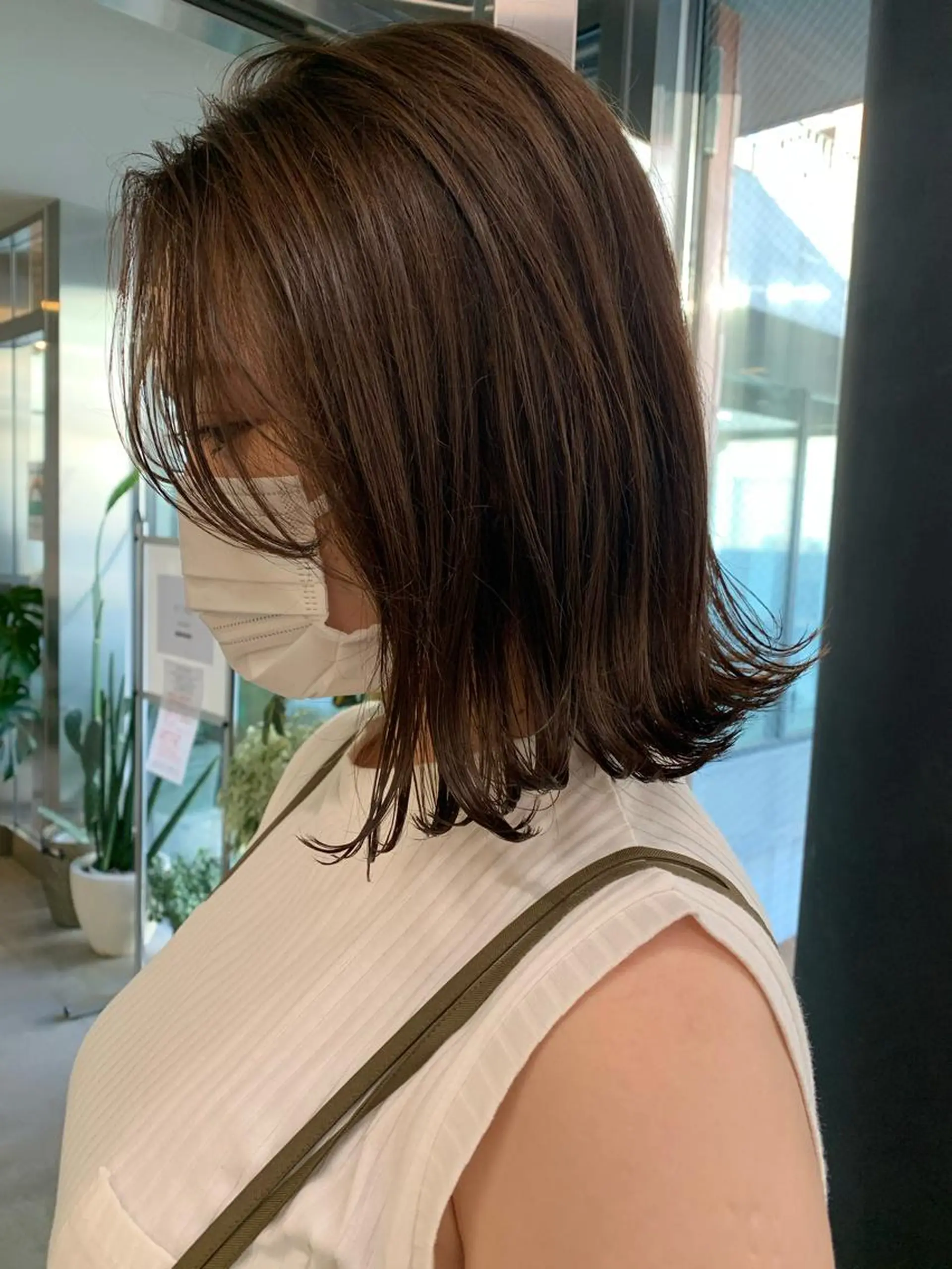 ショート カラー 透明感/オリーブ/ グレージュ/YUKAのヘアスタイル