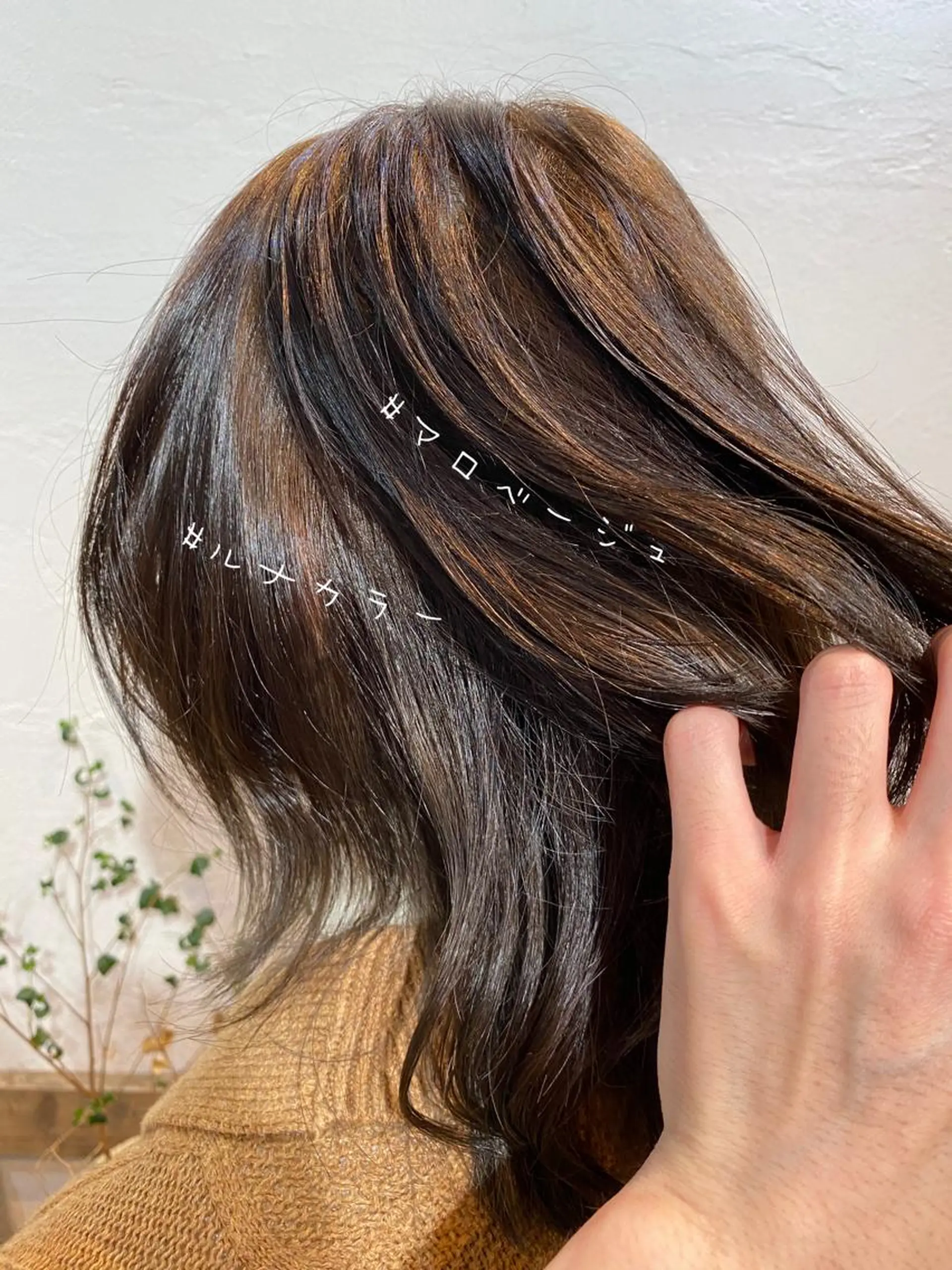 ミディアム カラー 新宿/韓国風レイヤー 髪質改善/渋谷直樹のヘアスタイル