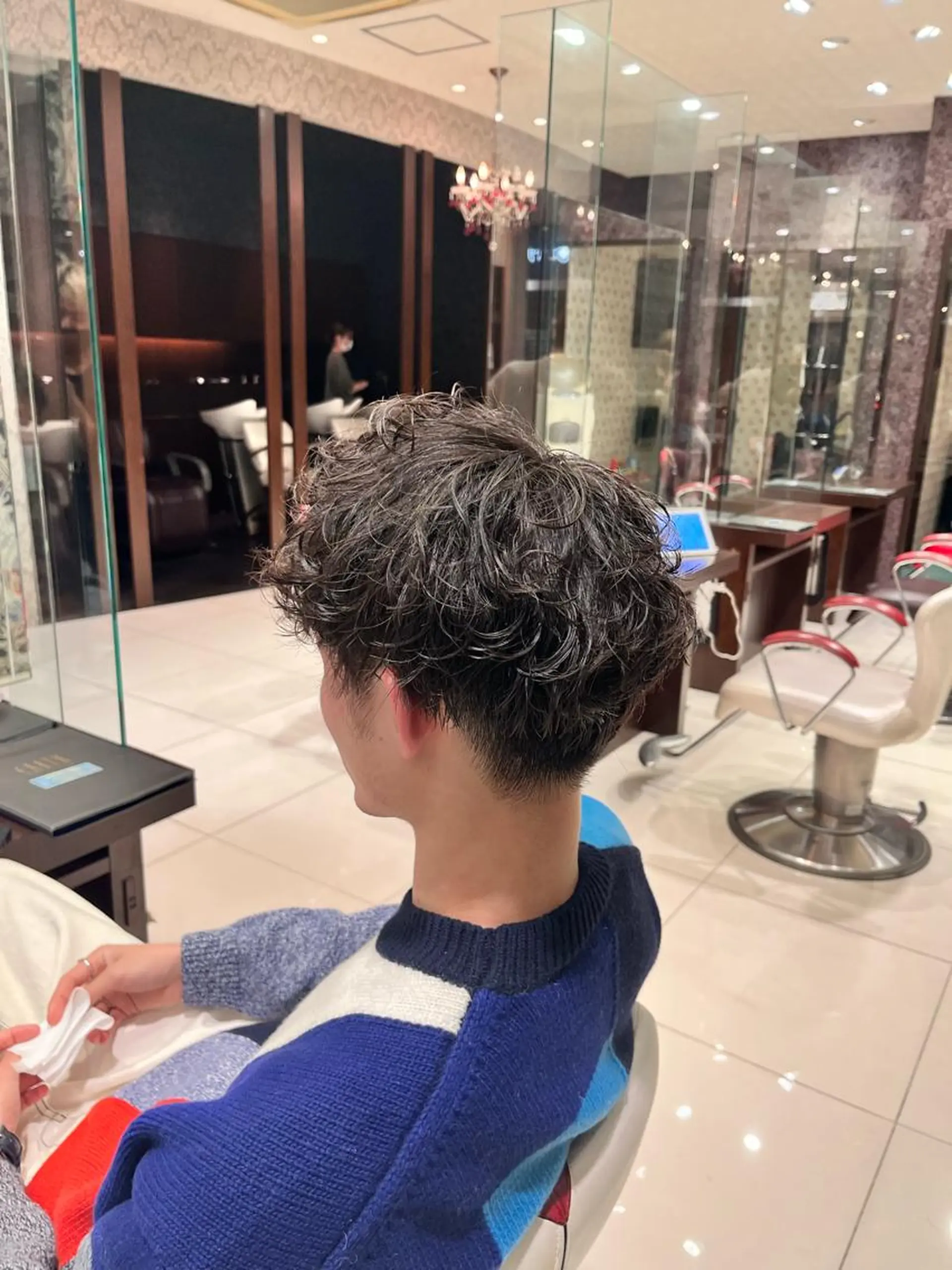 パーマ メンズ カット パーマ 12月空きあり 上野颯太のヘアスタイル