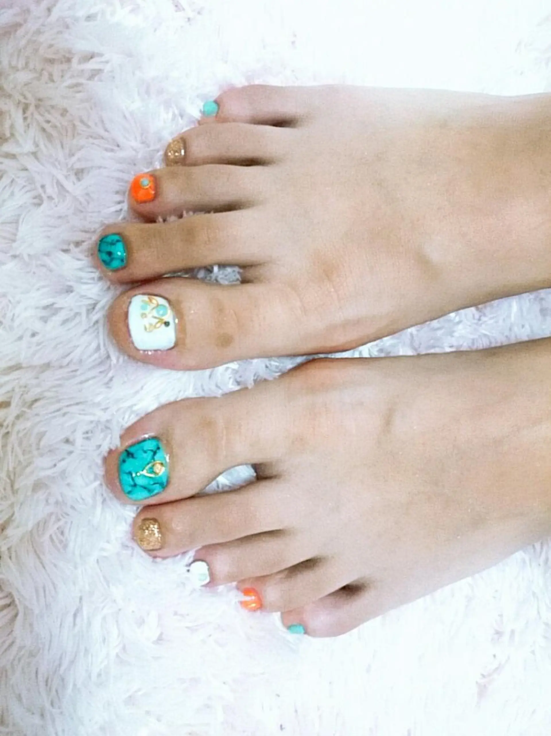 ネイル フットネイル 大理石ネイル(マーブル) JEWEL nailのネイルデザイン