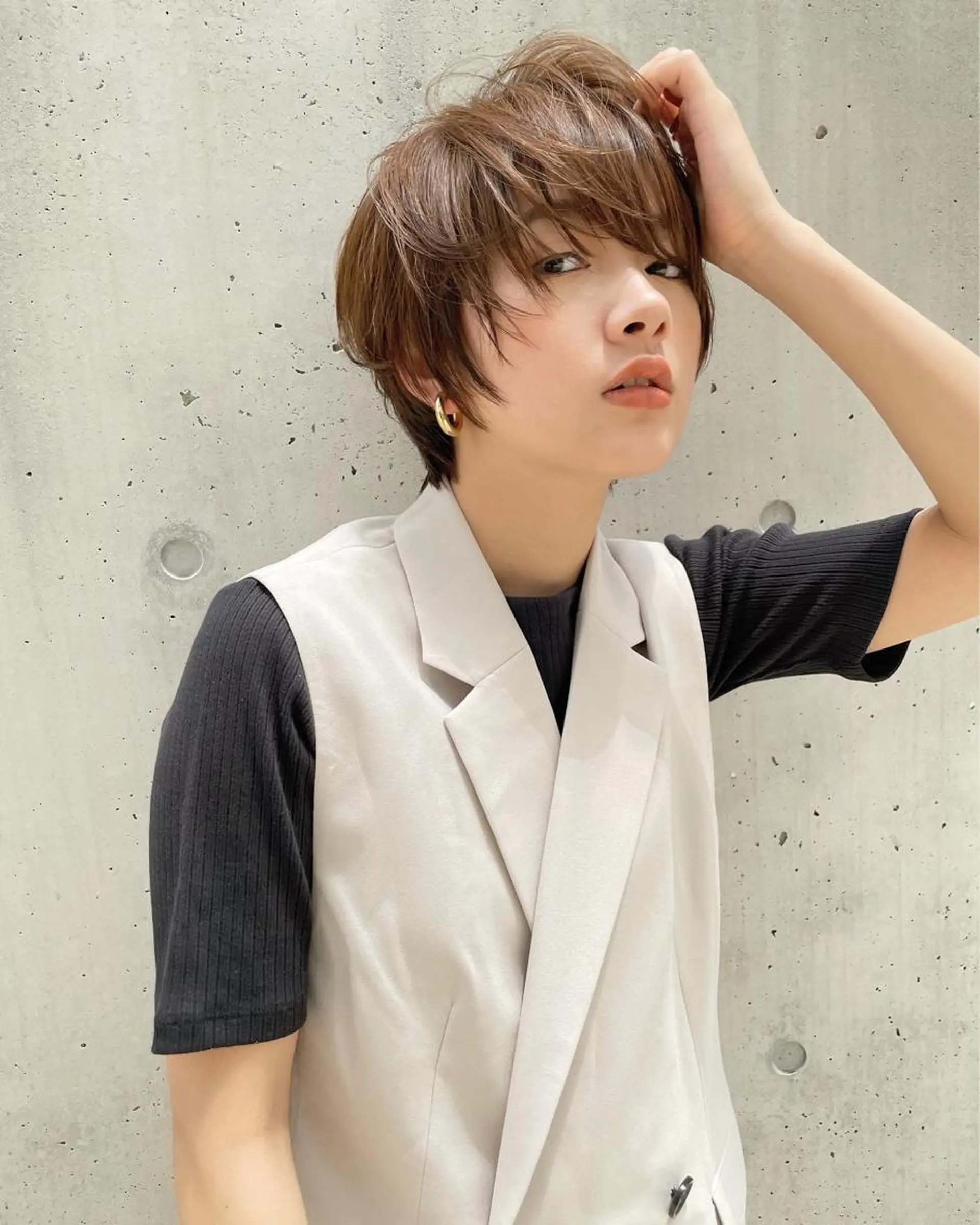 ショート カラー カット ヘアカラー トリートメント 縮毛/ショート/ ボブ/レイヤー/小原のヘアスタイル