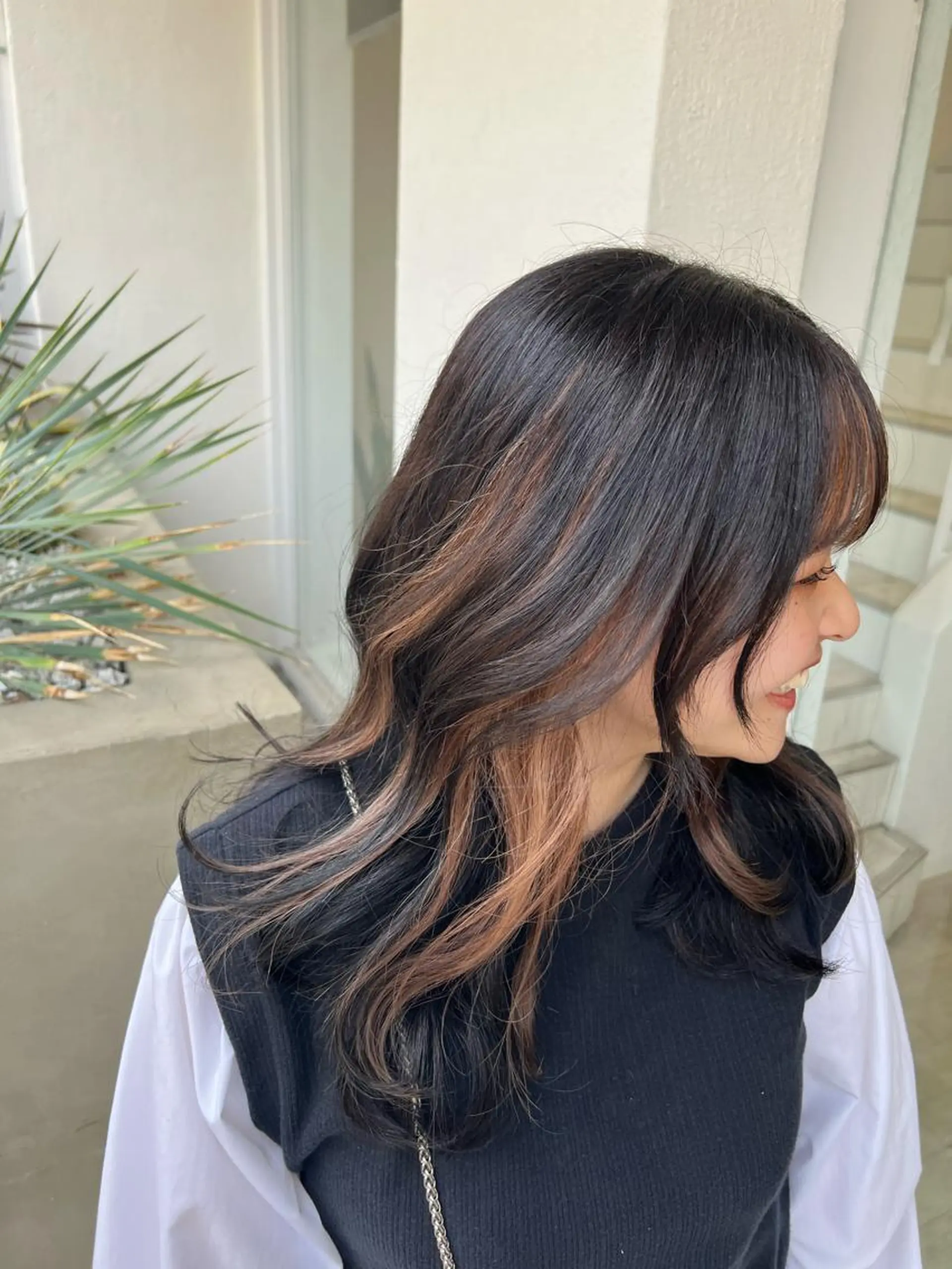 セミロング カラー インナーカラー 山下泰誠 TIDEHAIR🌱のヘアスタイル