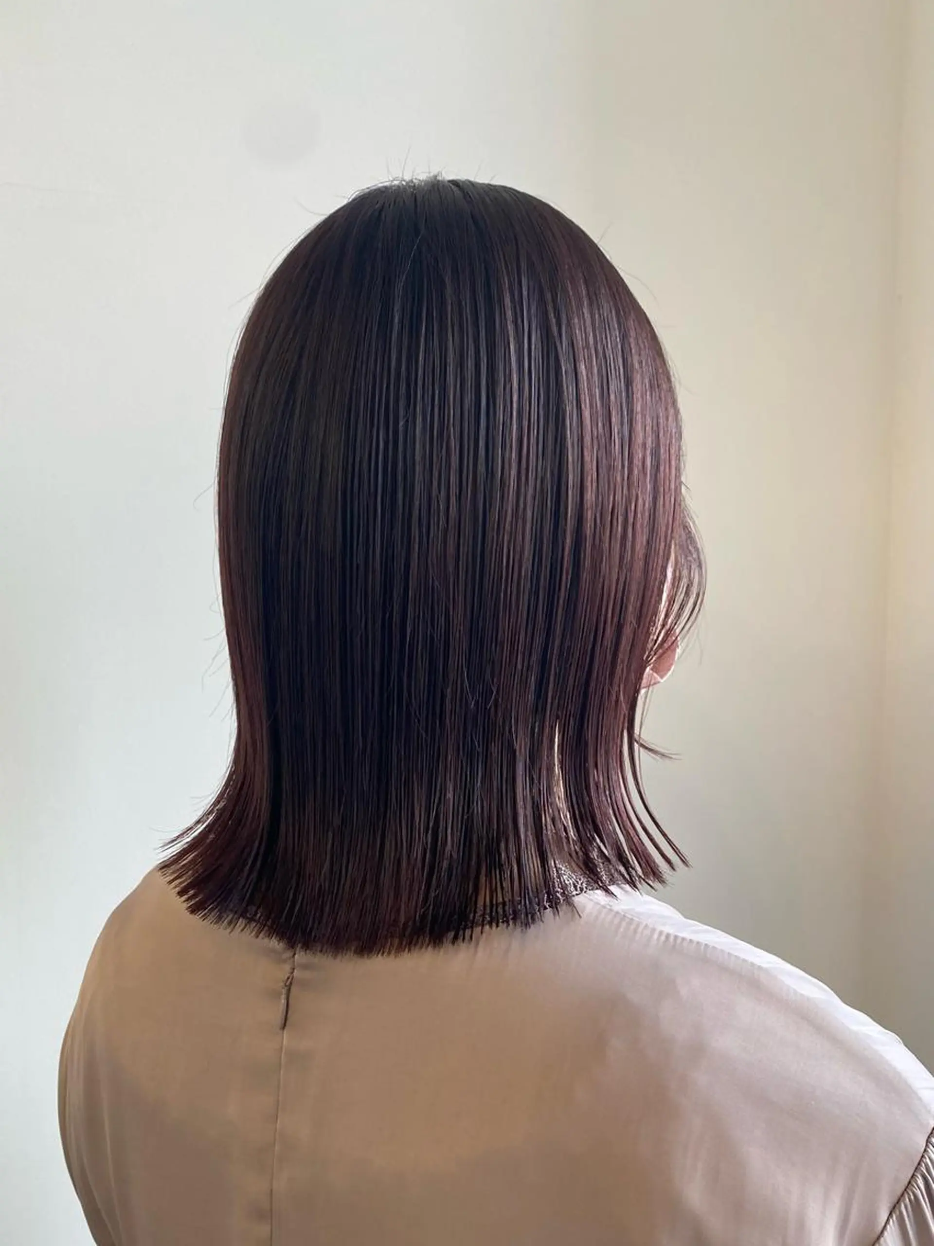 ミディアム カラー ブラウンカラー カシス ピンクカラー ピンクブラウン ヘアカラー サトウ リョウのヘアスタイル