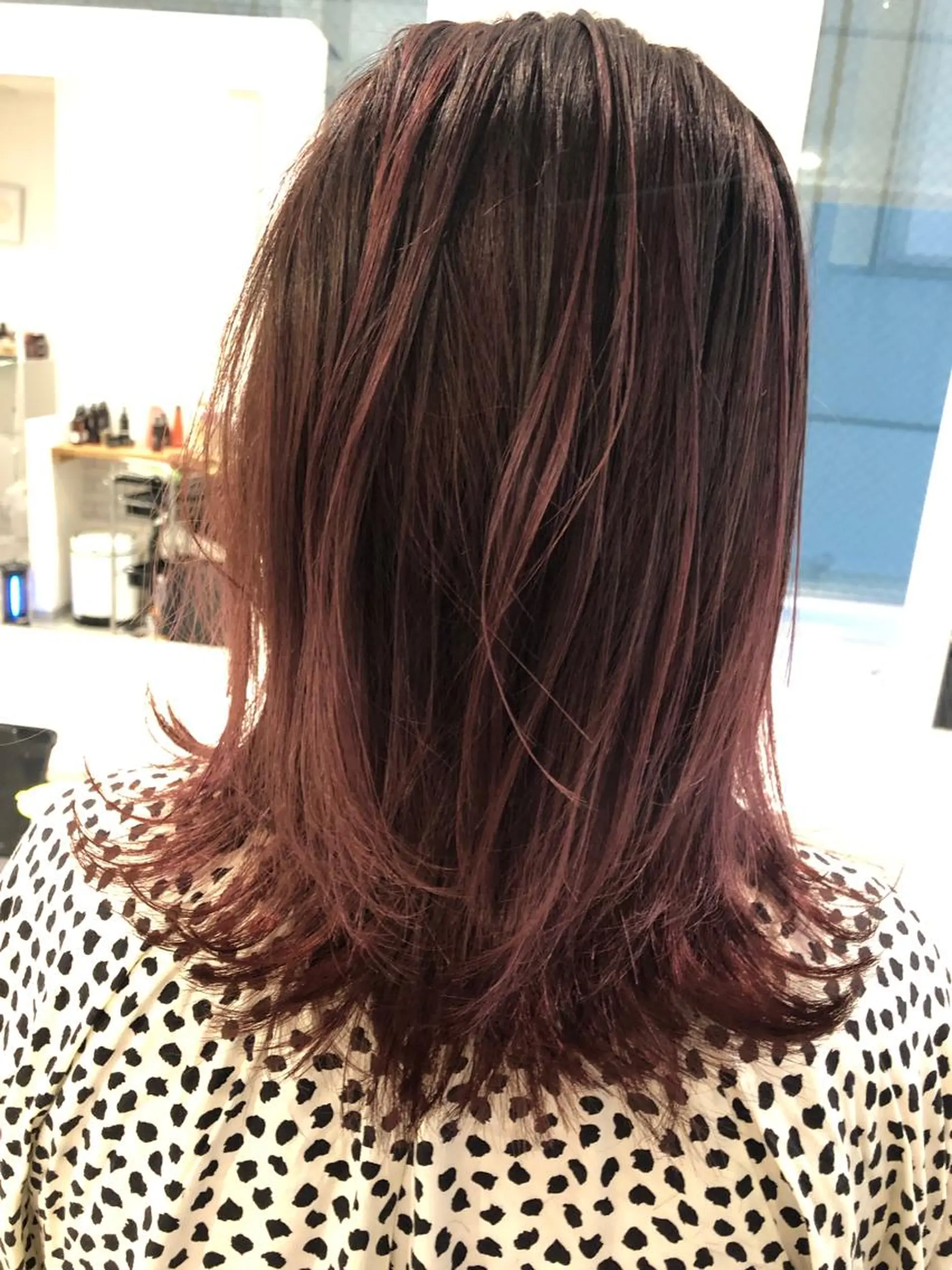 ミディアム カラー ラベンダーカラー ヘアカラー JILBLAN京都 ショート/ハイライトのヘアスタイル